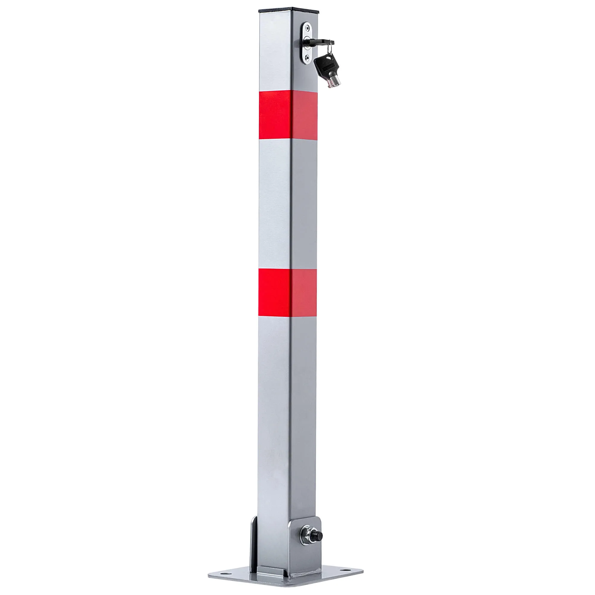 „Jarnac“ sulankstomas parkavimo barjeras, 65,5 cm stulpas, pilkai raudonas