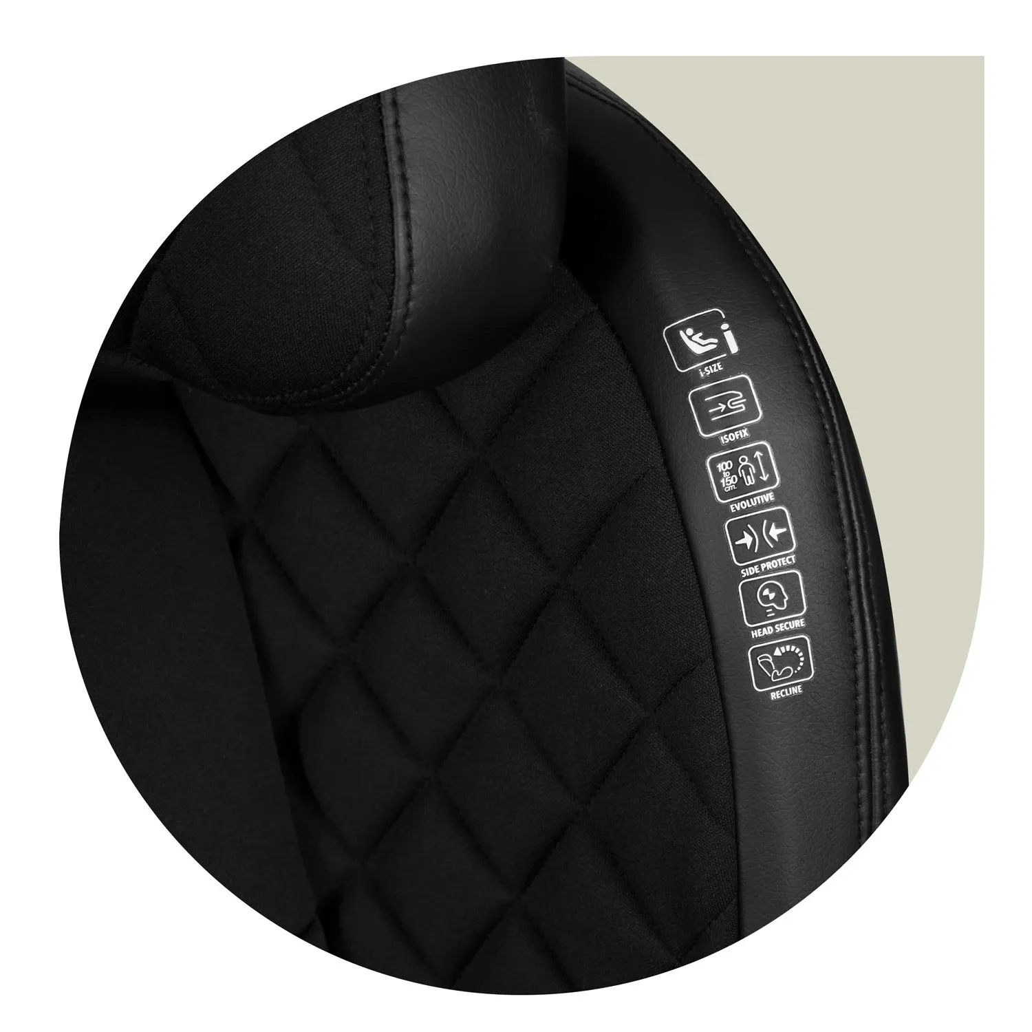 Nukido Louis automobilinė kėdutė, juoda, 15-36 kg, ISOFIX - nuotrauka 1