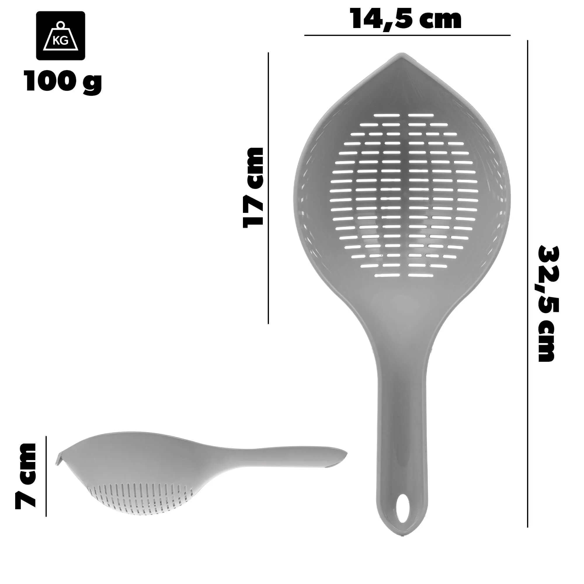 Ariola kiaurasamtis 32,5 x 14,5 cm pilkas