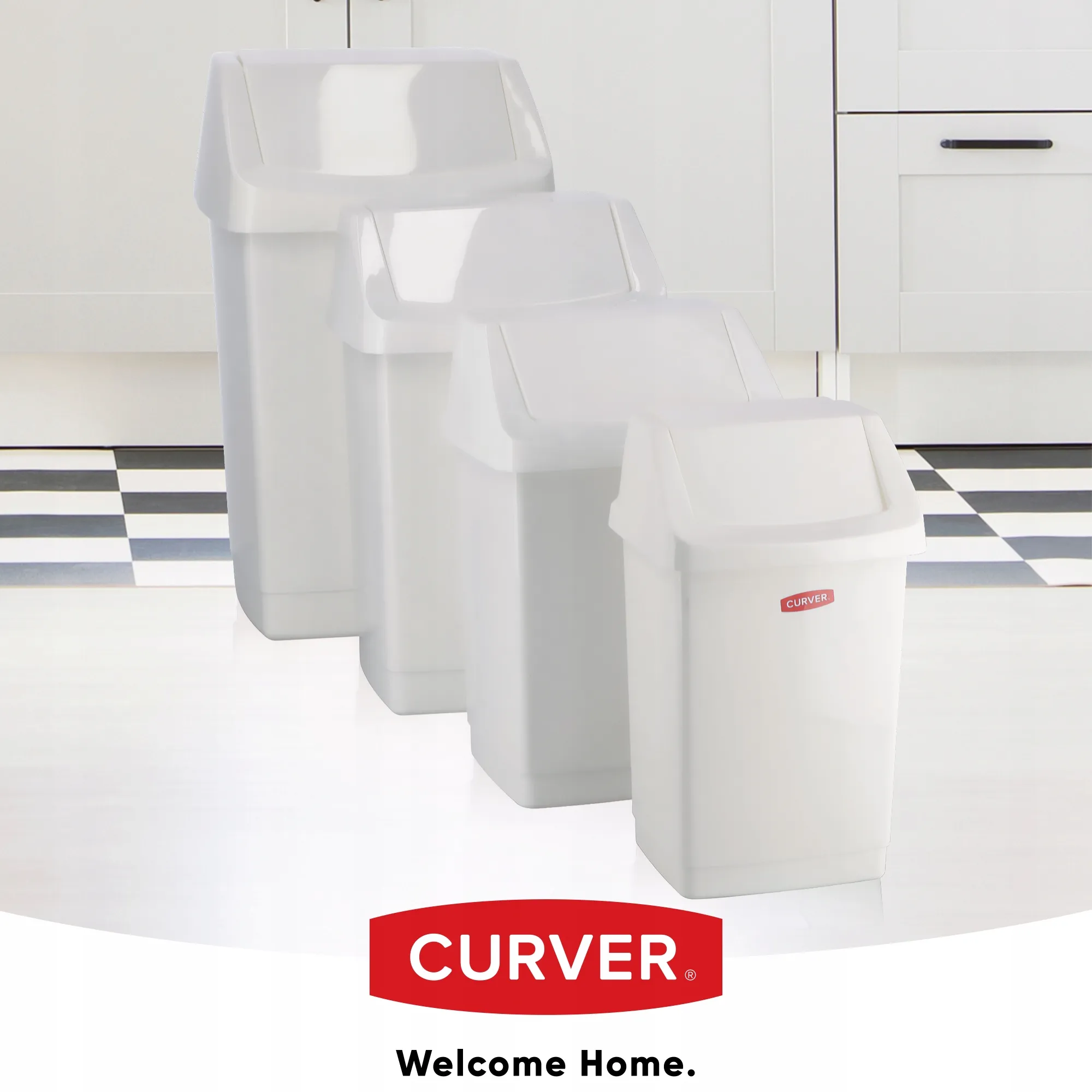 Curver Click-IT šiukšliadėžė 15 l, balta