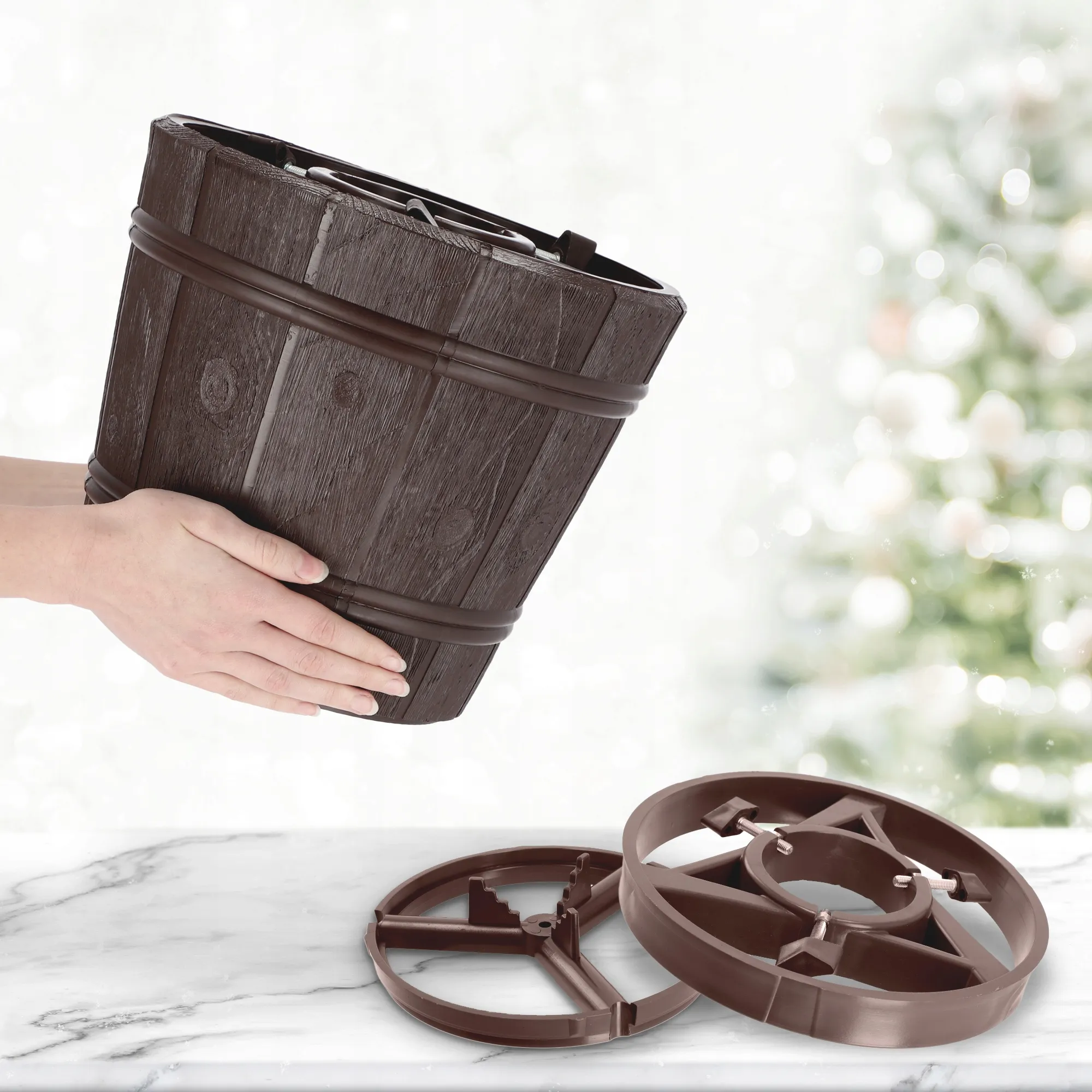 Taden Kalėdų eglutės stovas 33 cm rudas