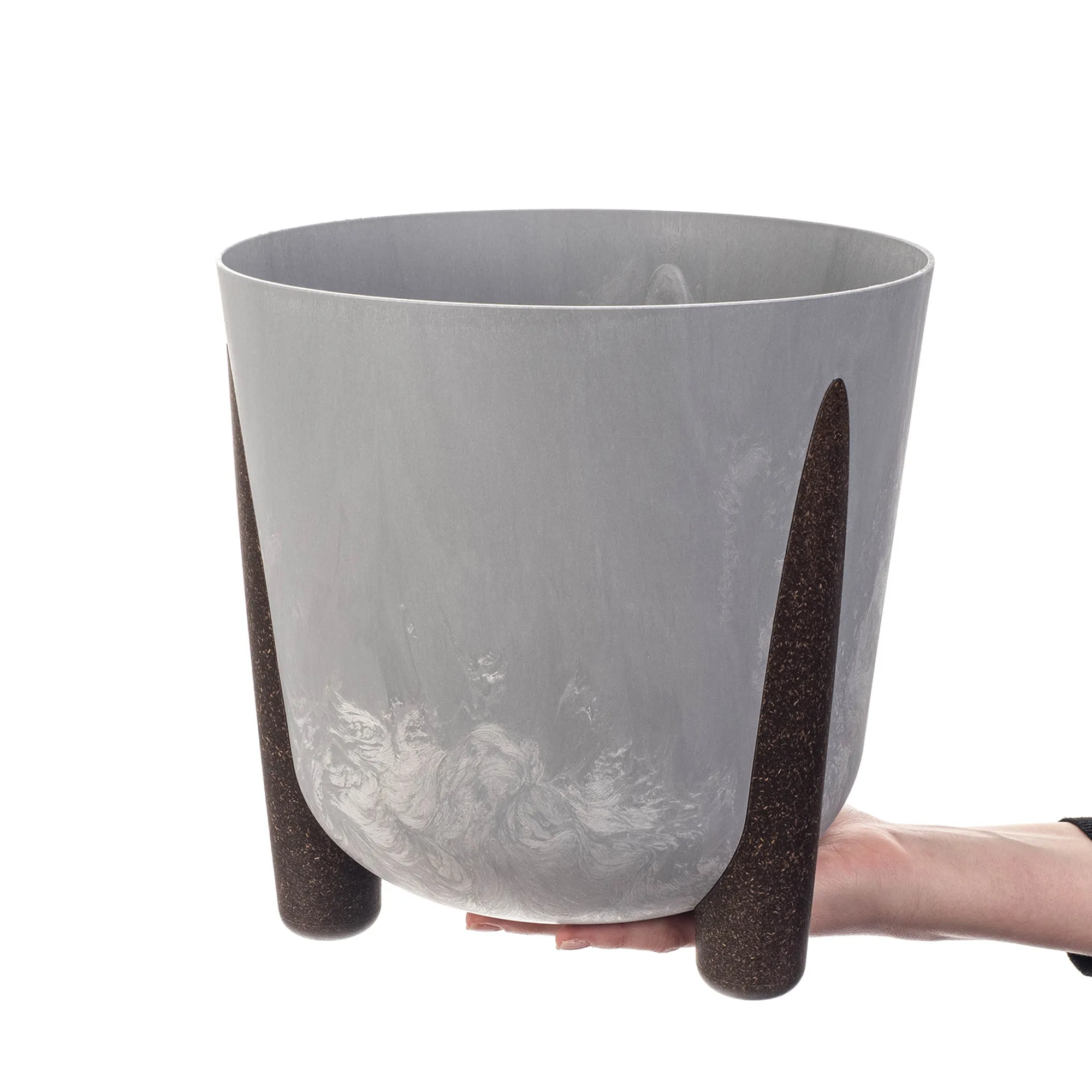 Nauze vazonas 26 cm betono pilkas