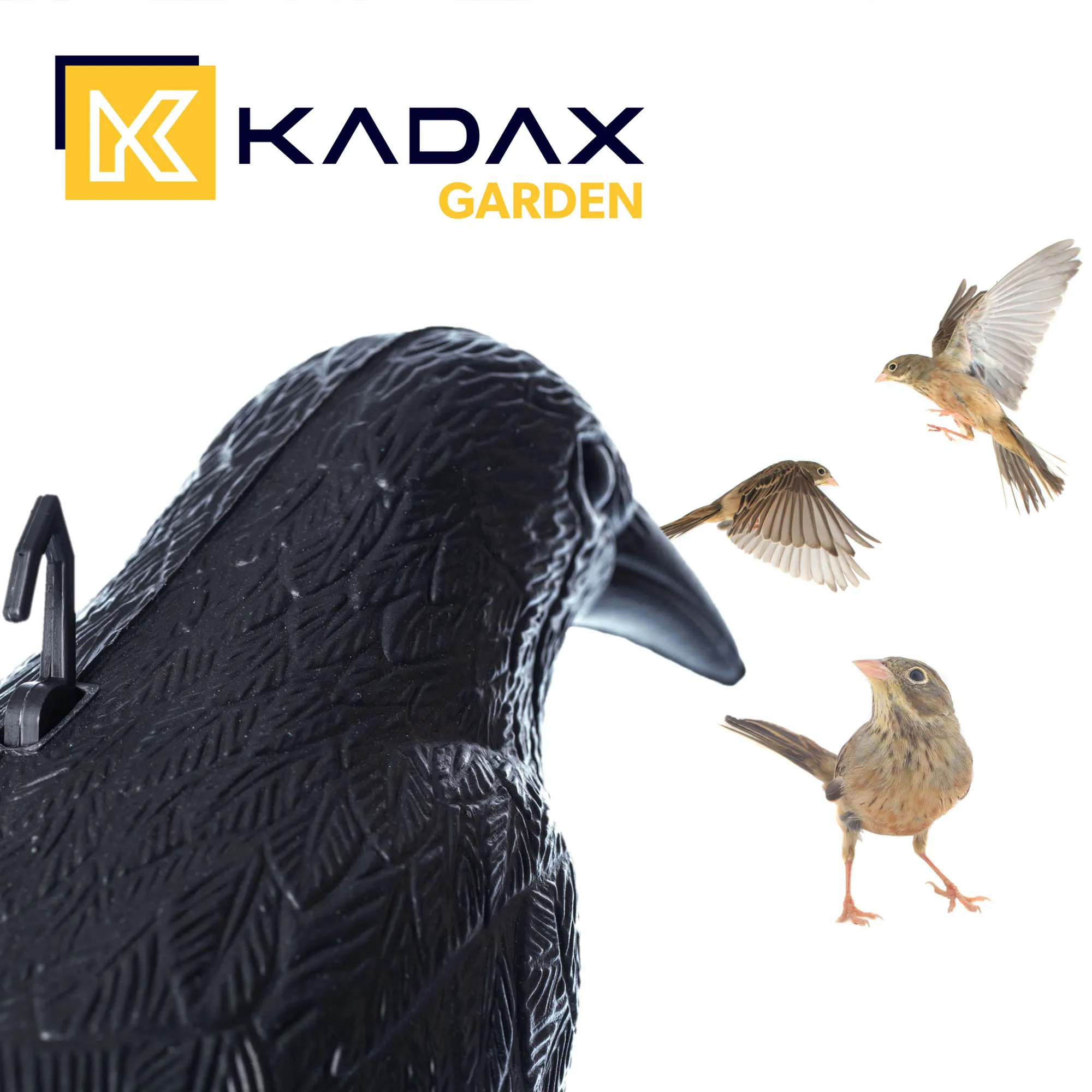 Plastikiniai paukščių spygliai 6 vnt., sidabriniai + varnas