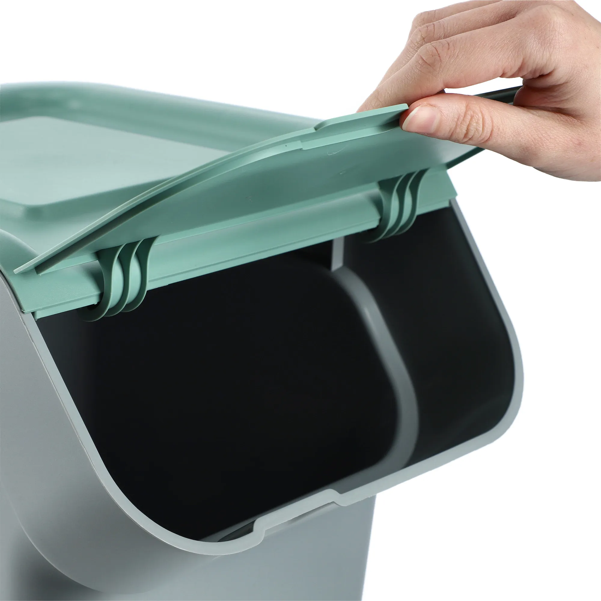 Pagney 4x25L pilkų šiukšliadėžių rinkinys