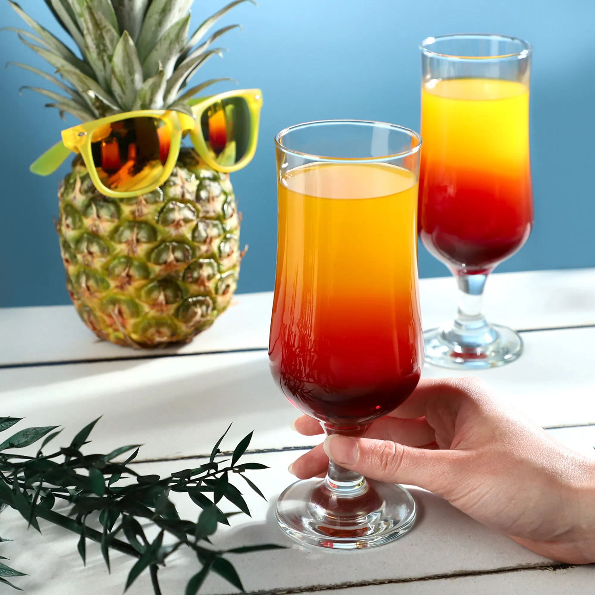 Stiklinės su kojelėmis, 370 ml, 6 vnt.