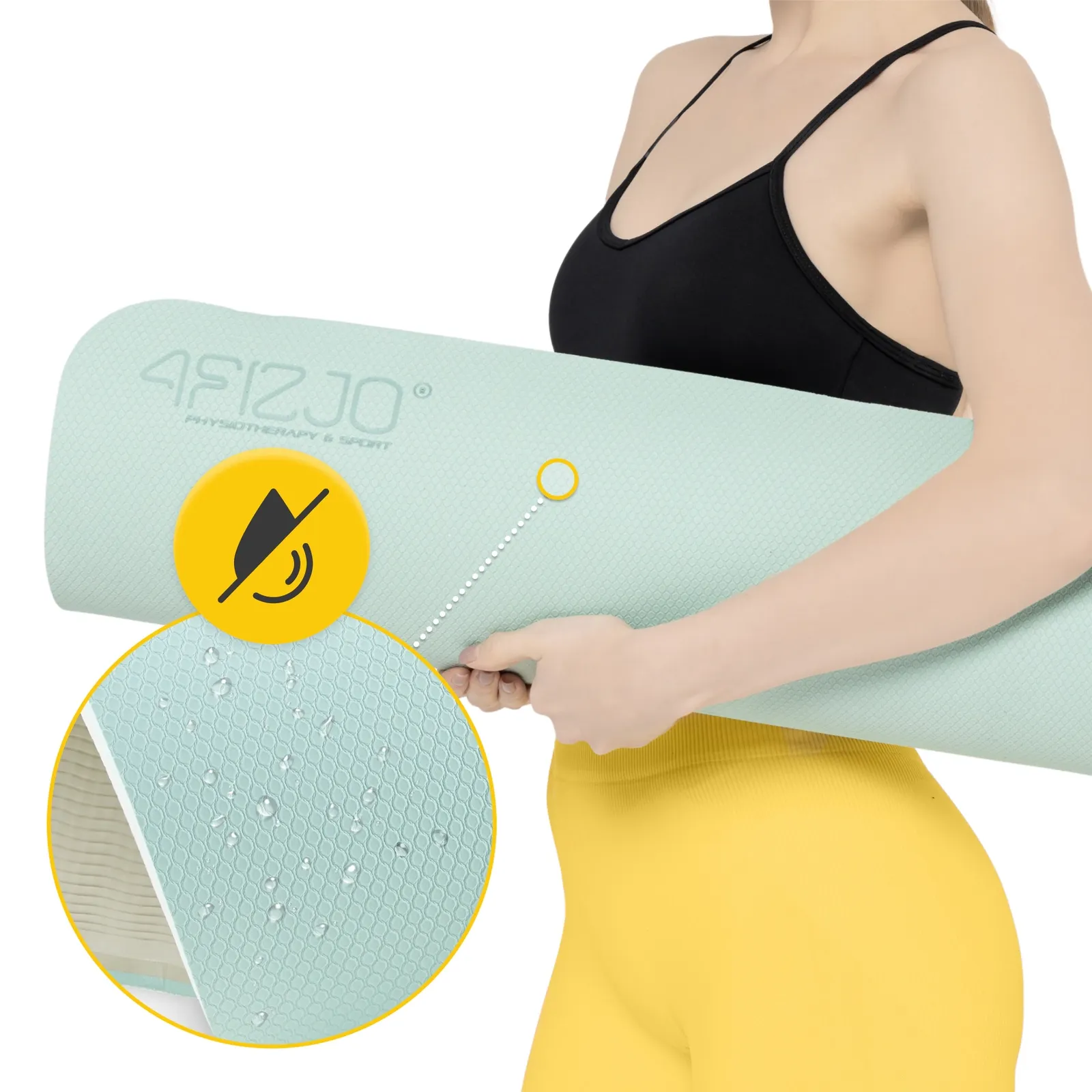 TPE neslystantis mankštos ir jogos kilimėlis