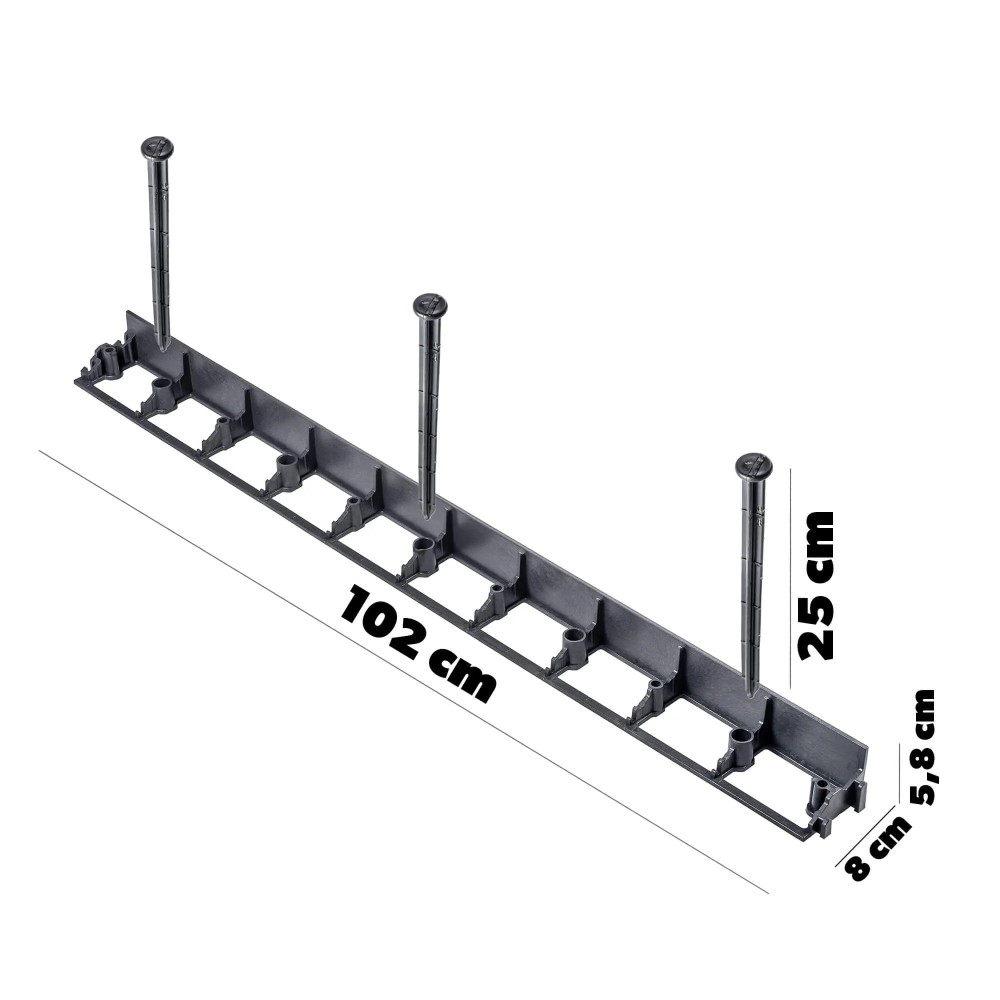 Raberg vejos apvadas + inkarai 102 x 8 cm, juodas
