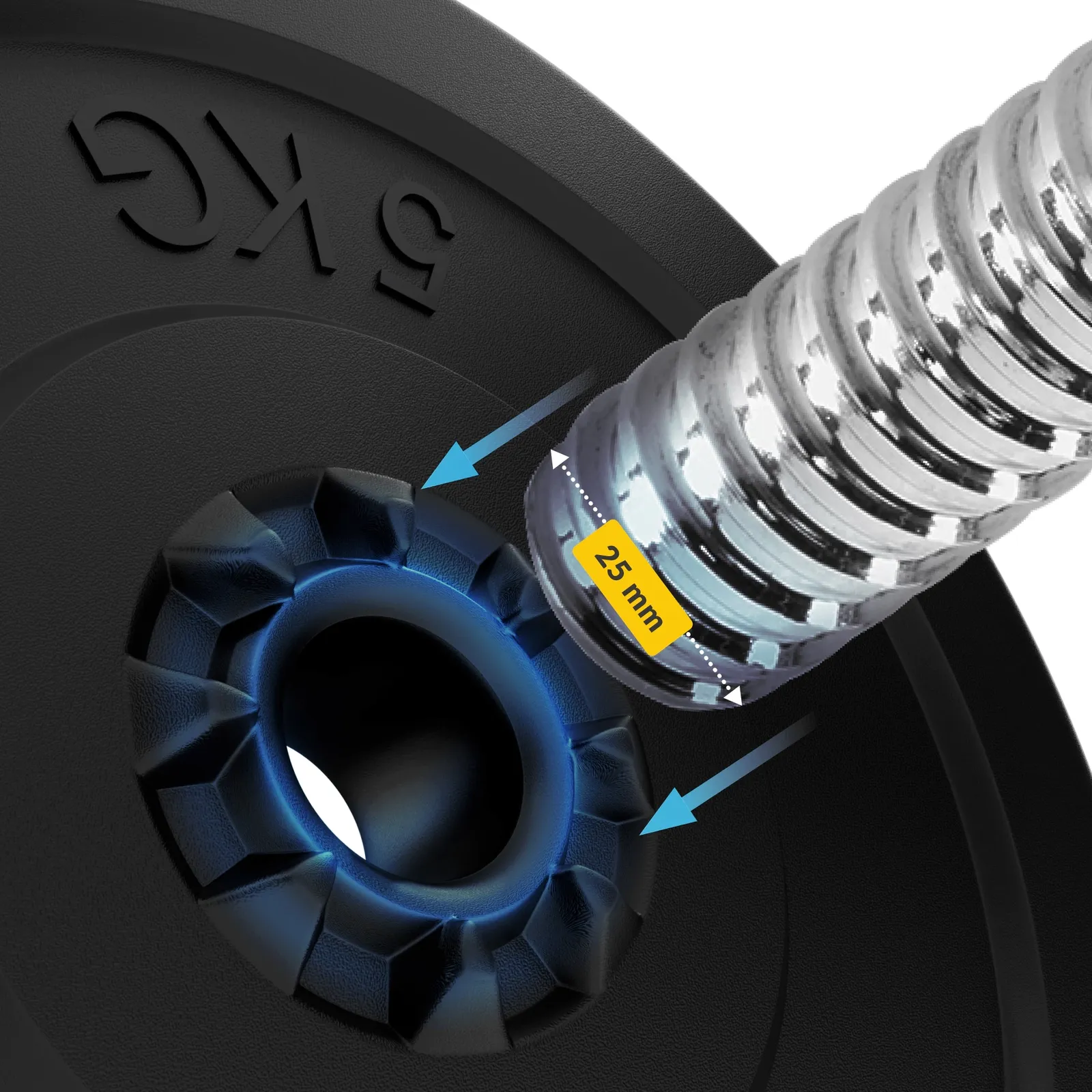 Tiesus strypas su spaustukais 180 cm - 6