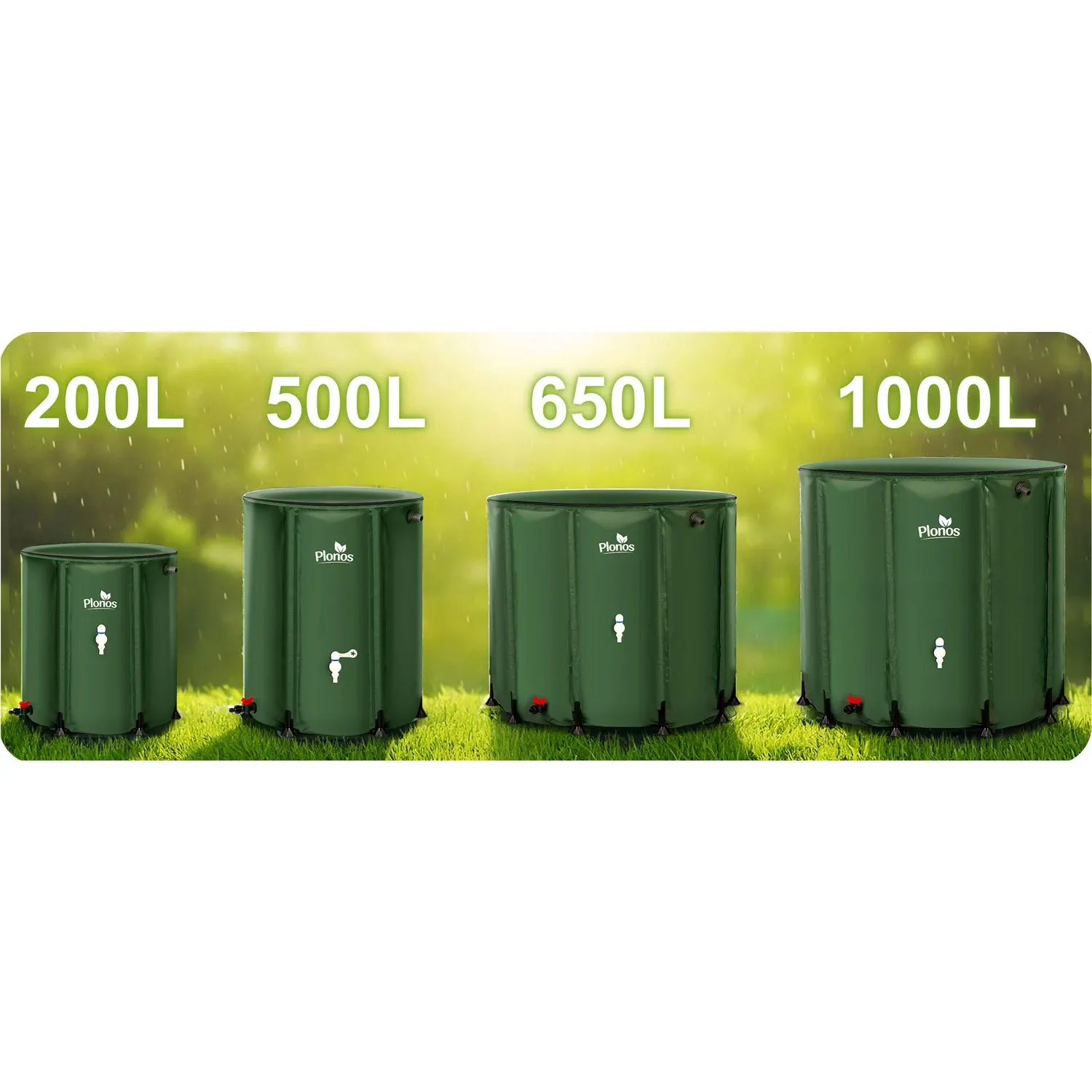 200 l lietaus vandens talpykla „Plonos PL-520“ - nuotrauka 1