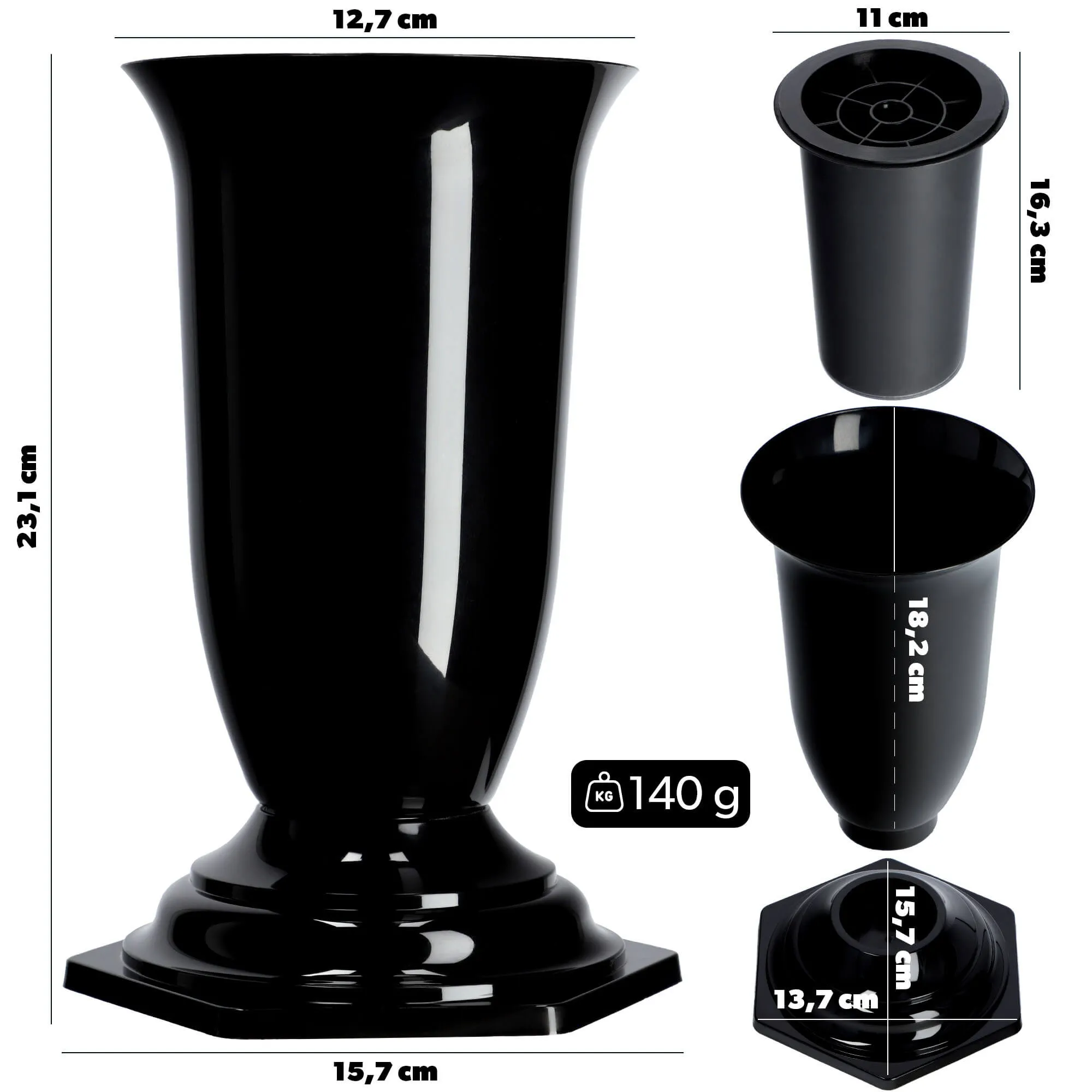 Sorano kapinių pastatomas butelis 23 x 12 cm