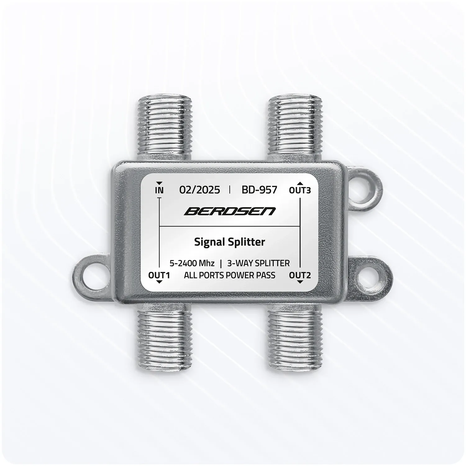 Pasyvus antenos skirstytuvas, 3 įėjimų, 5–2400 MHz, Berdsen BD-957 - nuotrauka 1
