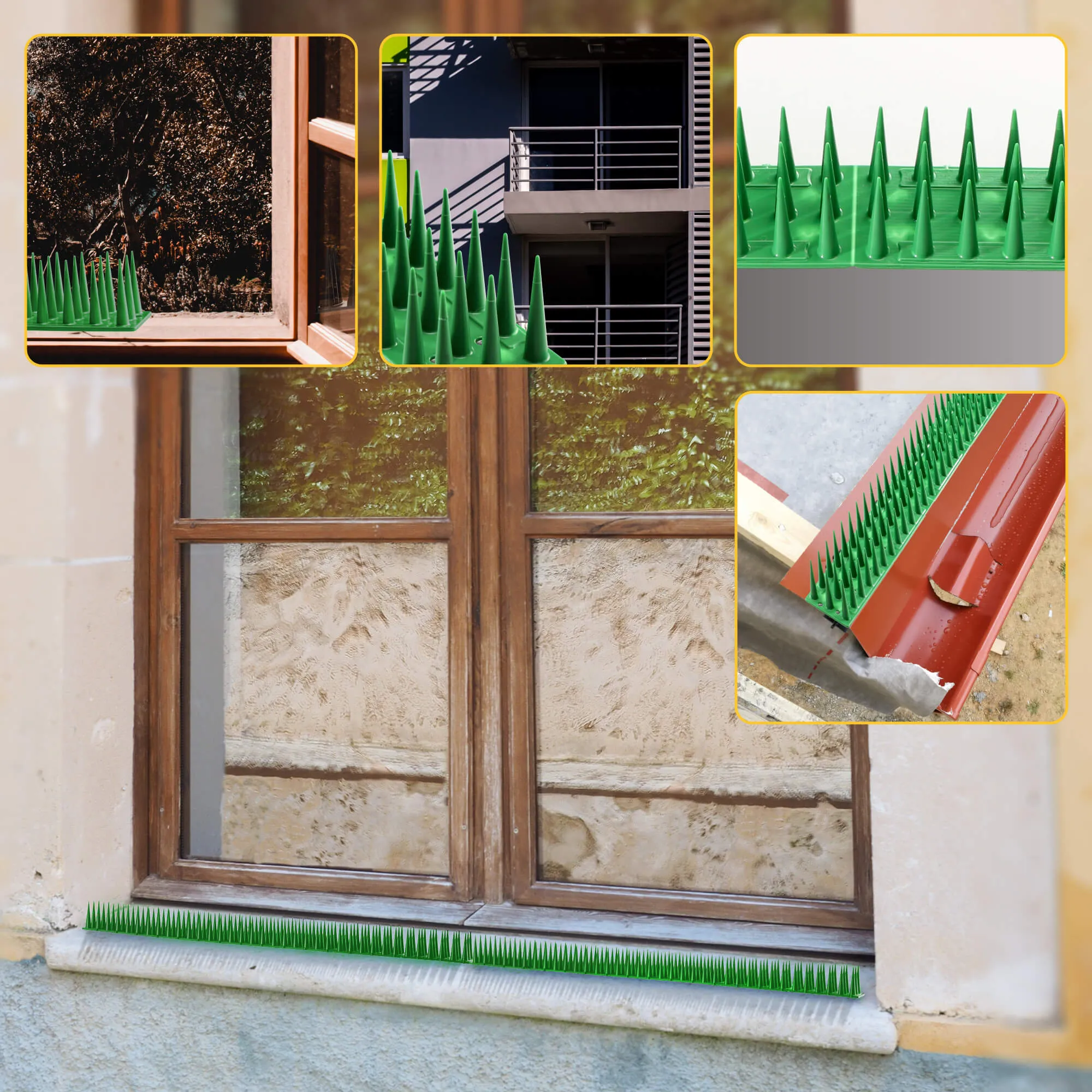 „Arcas“ plastikiniai paukščių apsaugos smaigai, žali, 1 vnt.