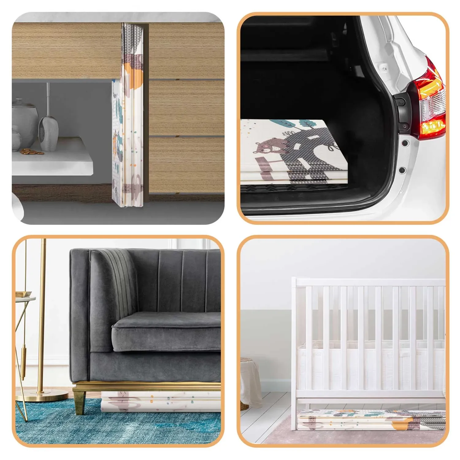 Sulankstomas edukacinis putplasčio kilimėlis 200 x 150 x 1 cm Nukido NK-341 - nuotrauka 1