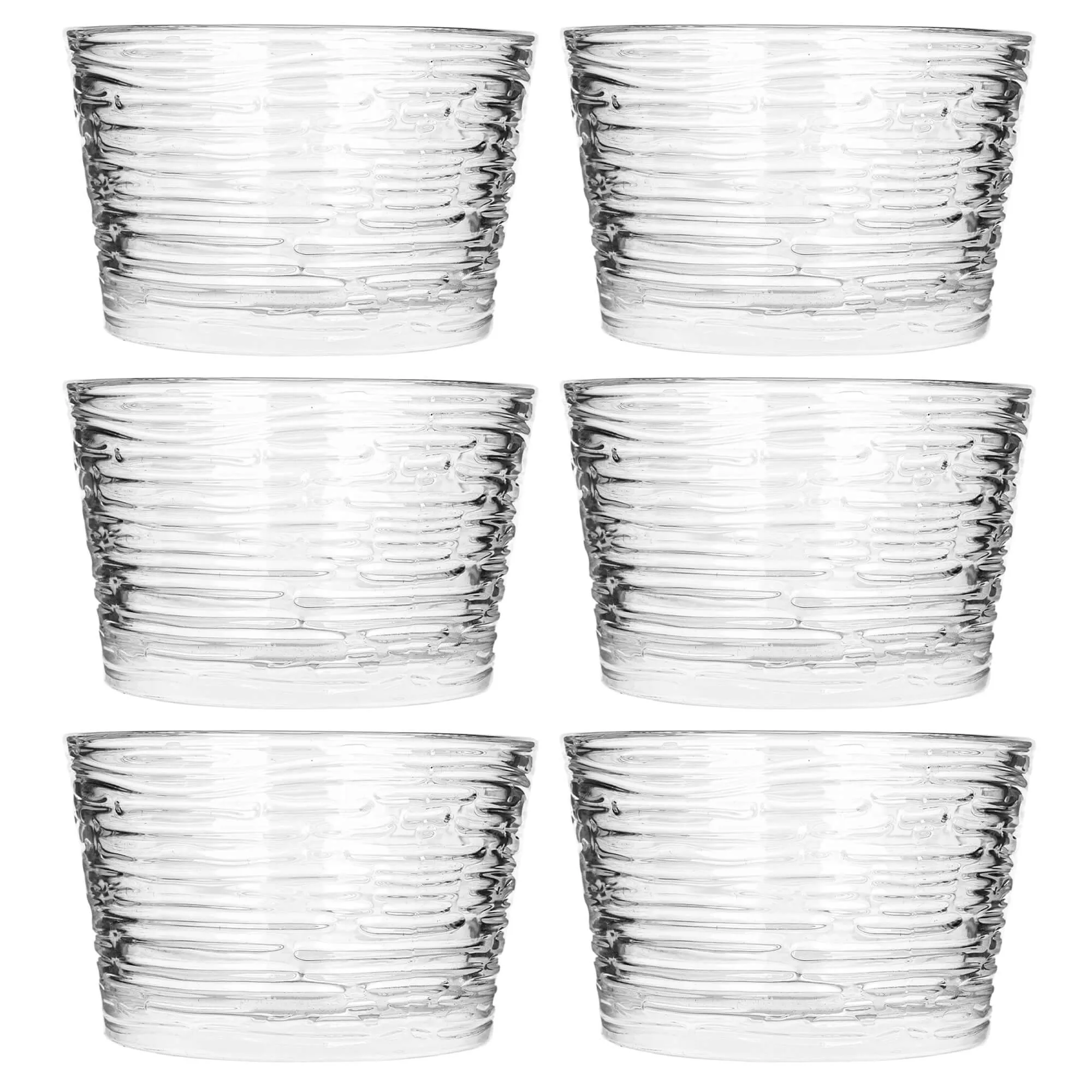 „Torza“ ledų indeliai 290 ml be kojelės, žievės raštas, 6 vnt.