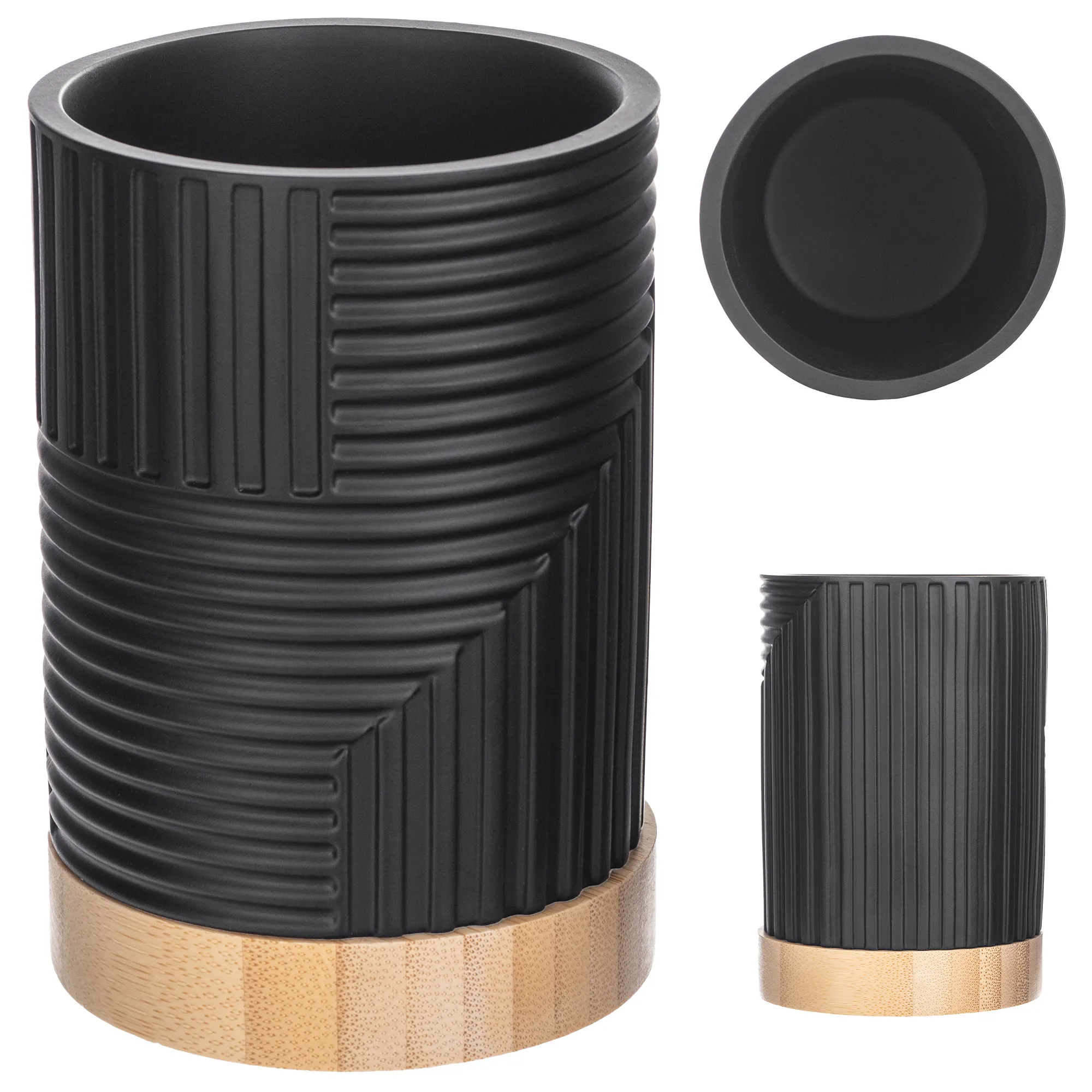 „Lunel“ apvalus vonios puodelis, juodas