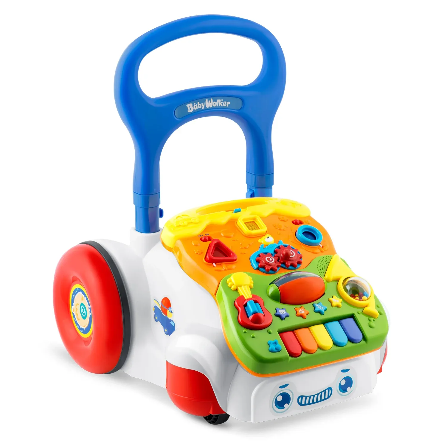 Edukacinis vaikštynė su muzika 2 viename RK-744 Ricokids baltas - nuotrauka 1