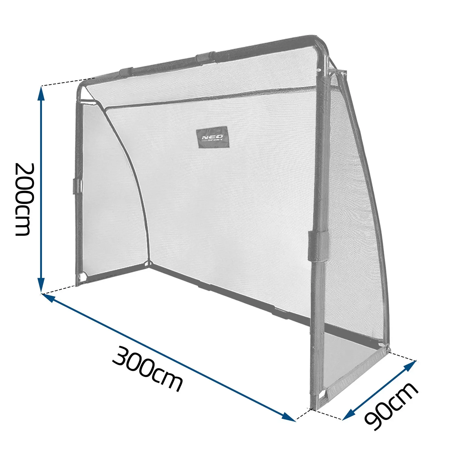 Futbolo vartai 300 x 200 x 90 cm NS-497 juodi - nuotrauka 1