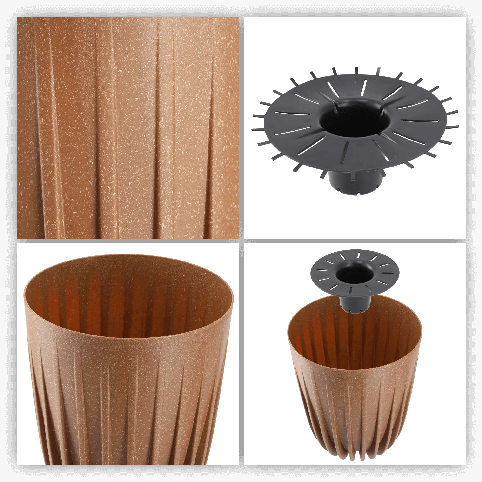 Costa ekologiškas vazonas su įdėklu 19 cm