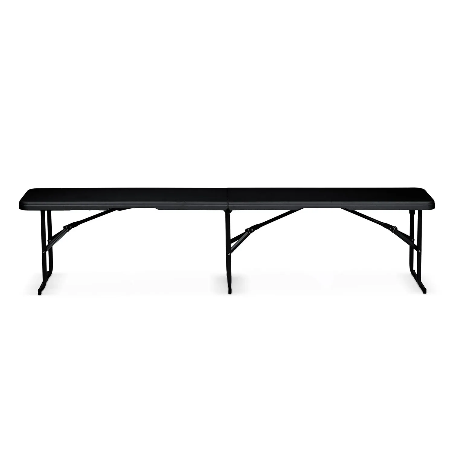Maitinimo komplektas sodui, sulankstomas stalas + 2 suolai, 180 cm, juodas, „Plonos“ - nuotrauka 1