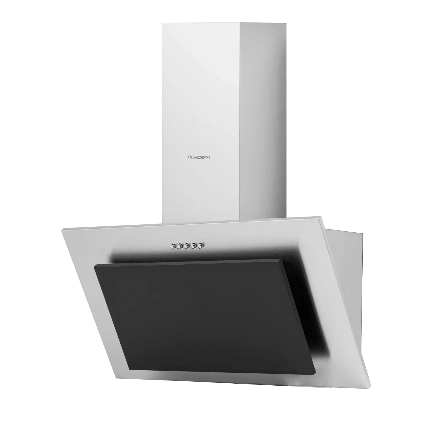 Gartraukis su kaminu, 60 cm, nerūdijančio plieno + juodos spalvos, BT-209 - nuotrauka 1