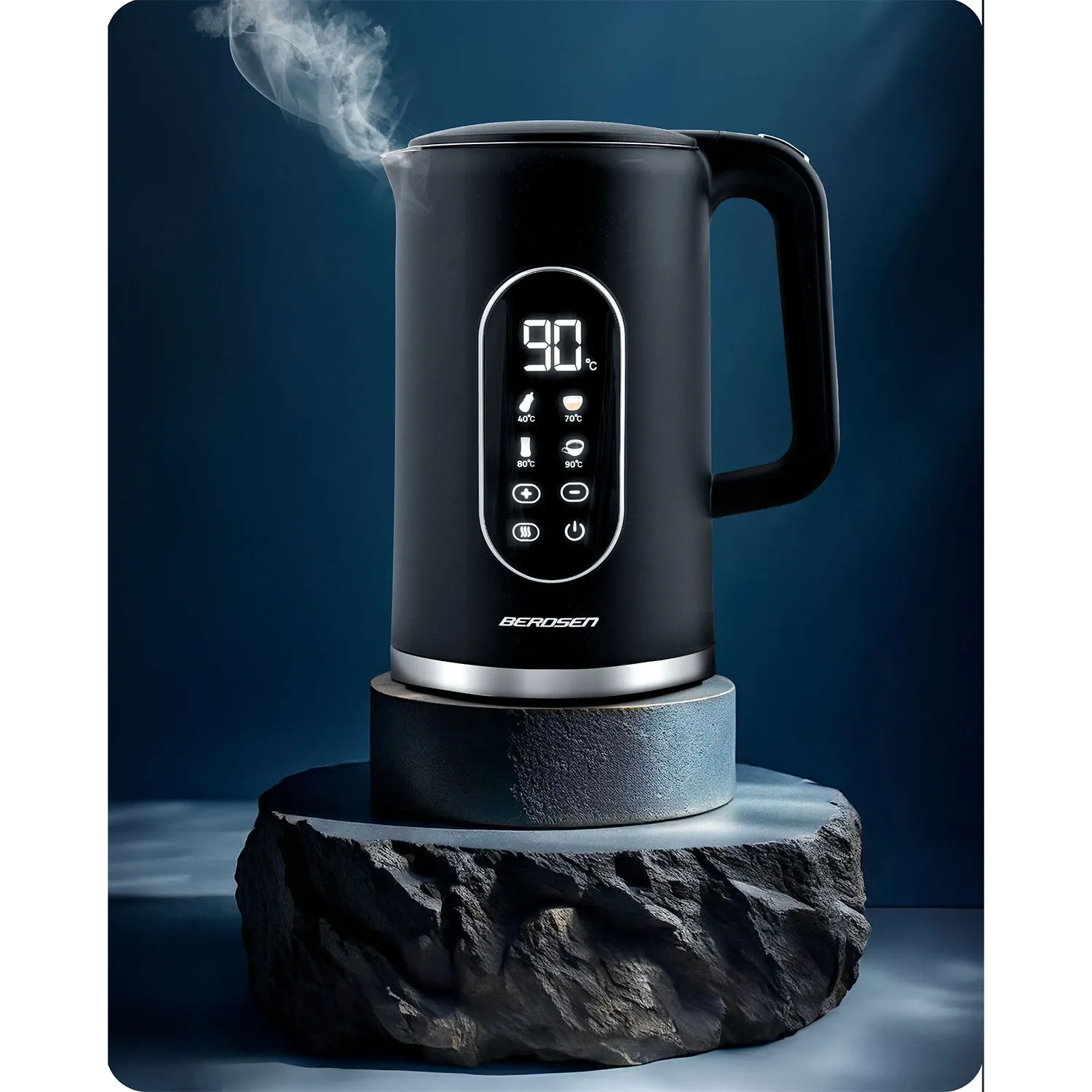 Berdsen BD-712 1,7 l elektrinis virdulys, juodos ir sidabrinės spalvos - nuotrauka 1