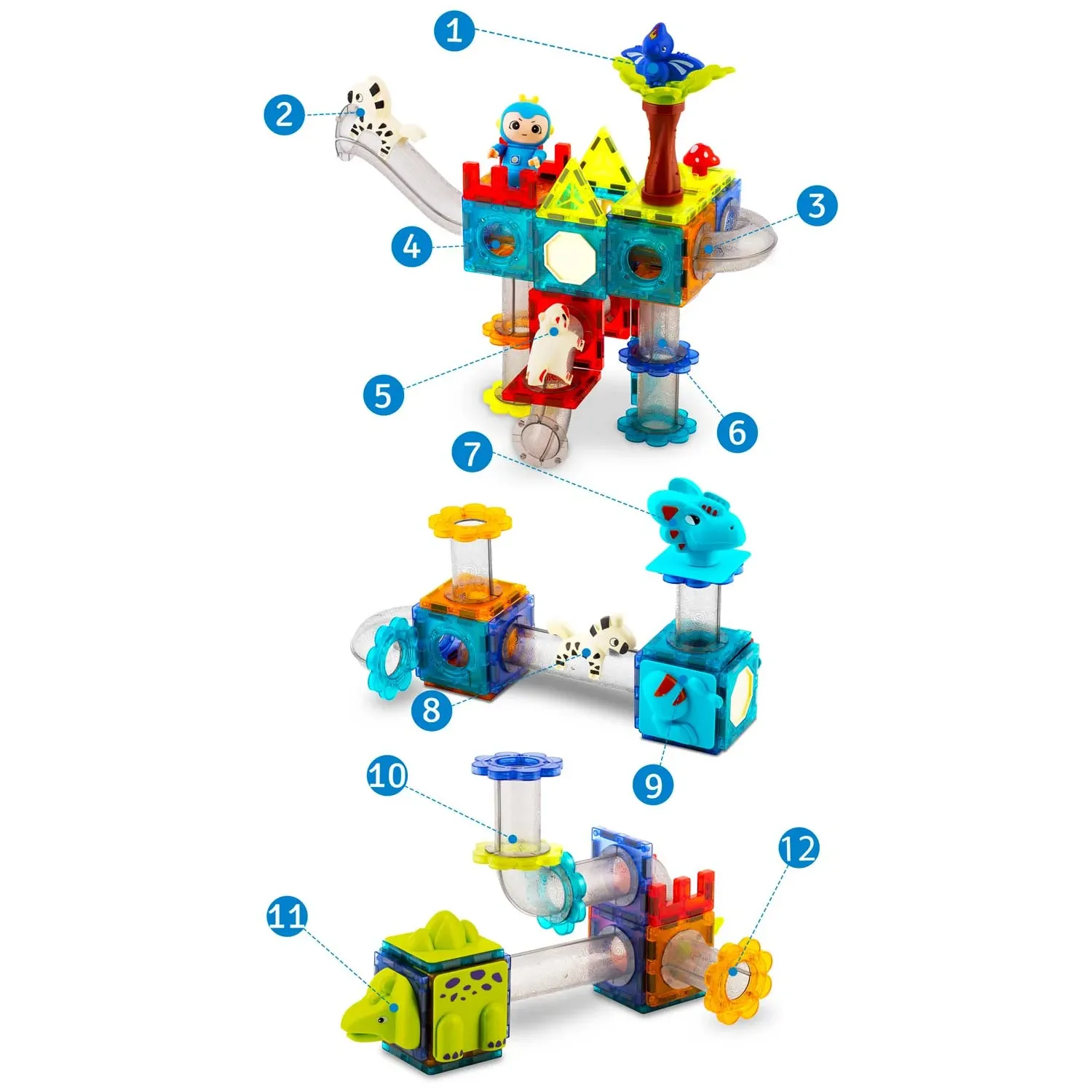 Ricokids RK-757 magnetiniai kaladėlės „Dinozaurų rojus“ - nuotrauka 1