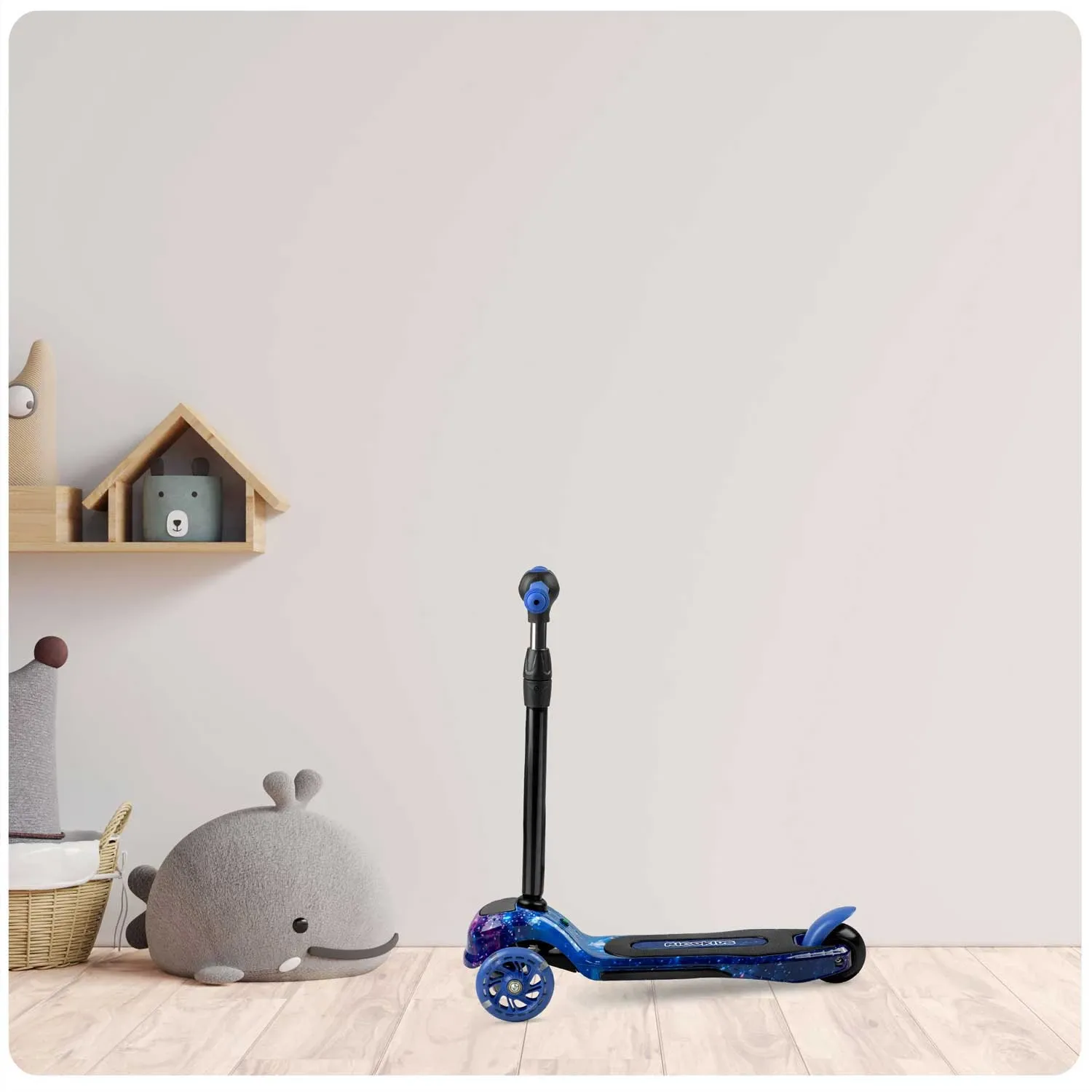 „Ricokids Piko“ triratis paspirtukas – juodas ir mėlynas - nuotrauka 1