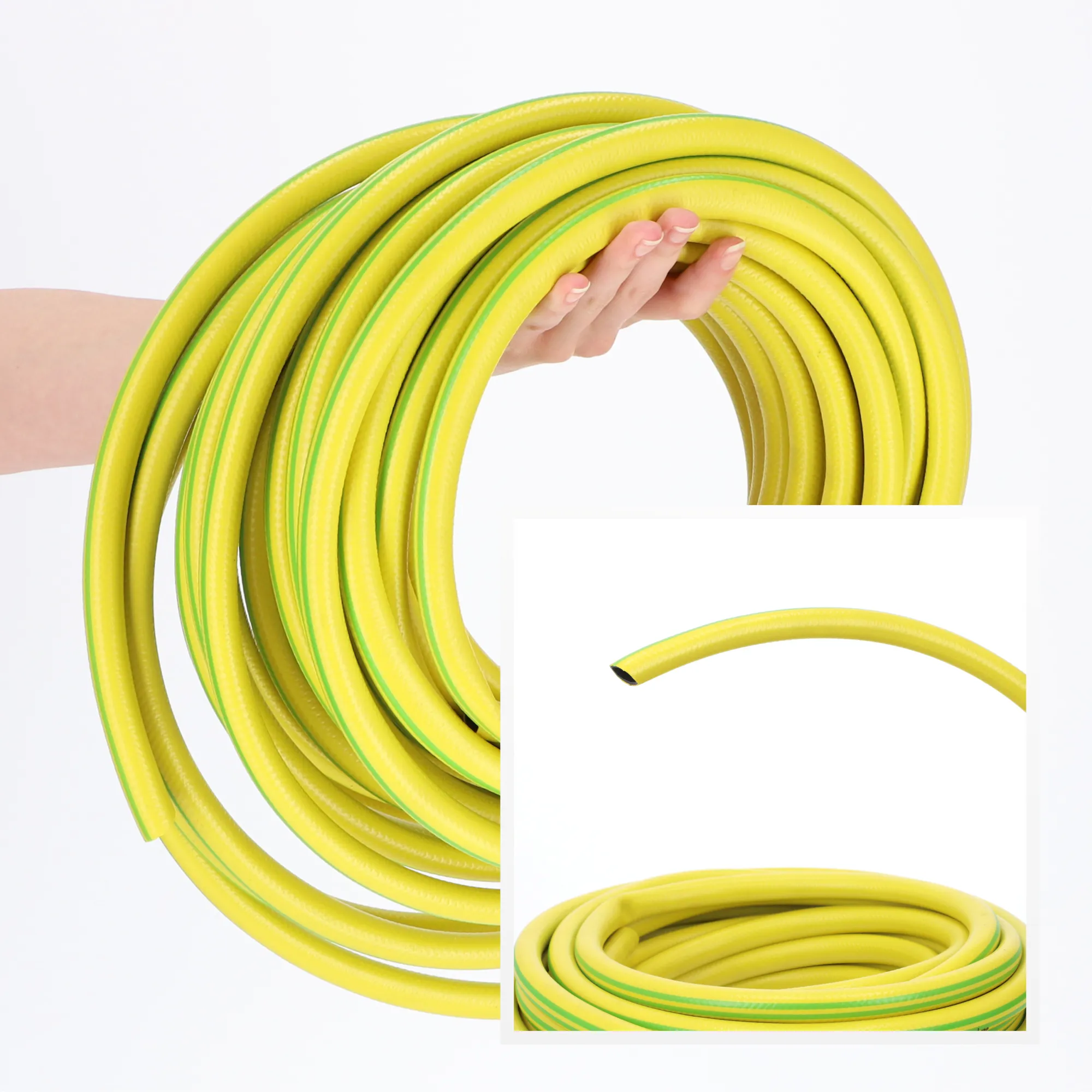 20 m 1/2 colio sodo žarna, žalia ir geltona