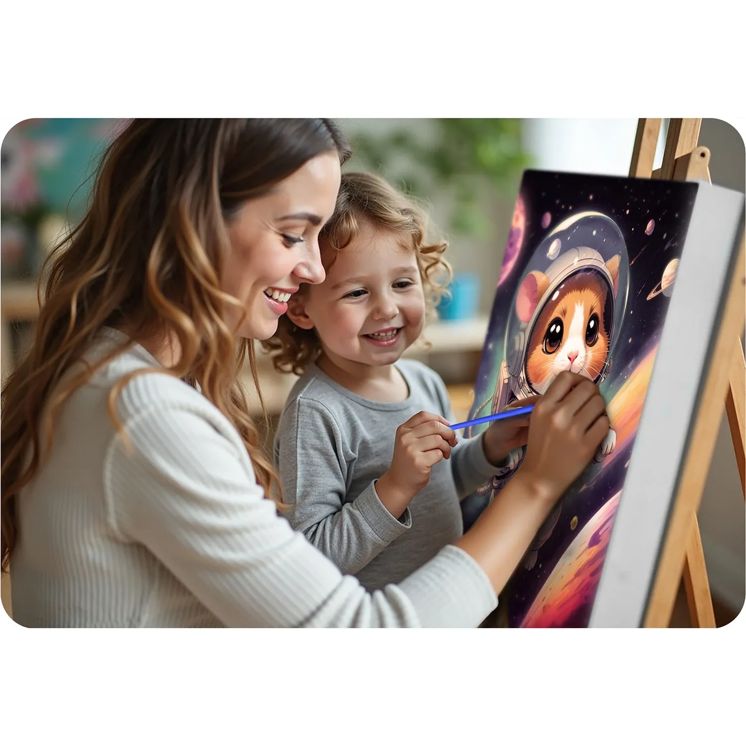 Paveikslas, tapytas skaičiais, 40x50 cm, Massido Astronauta - nuotrauka 1