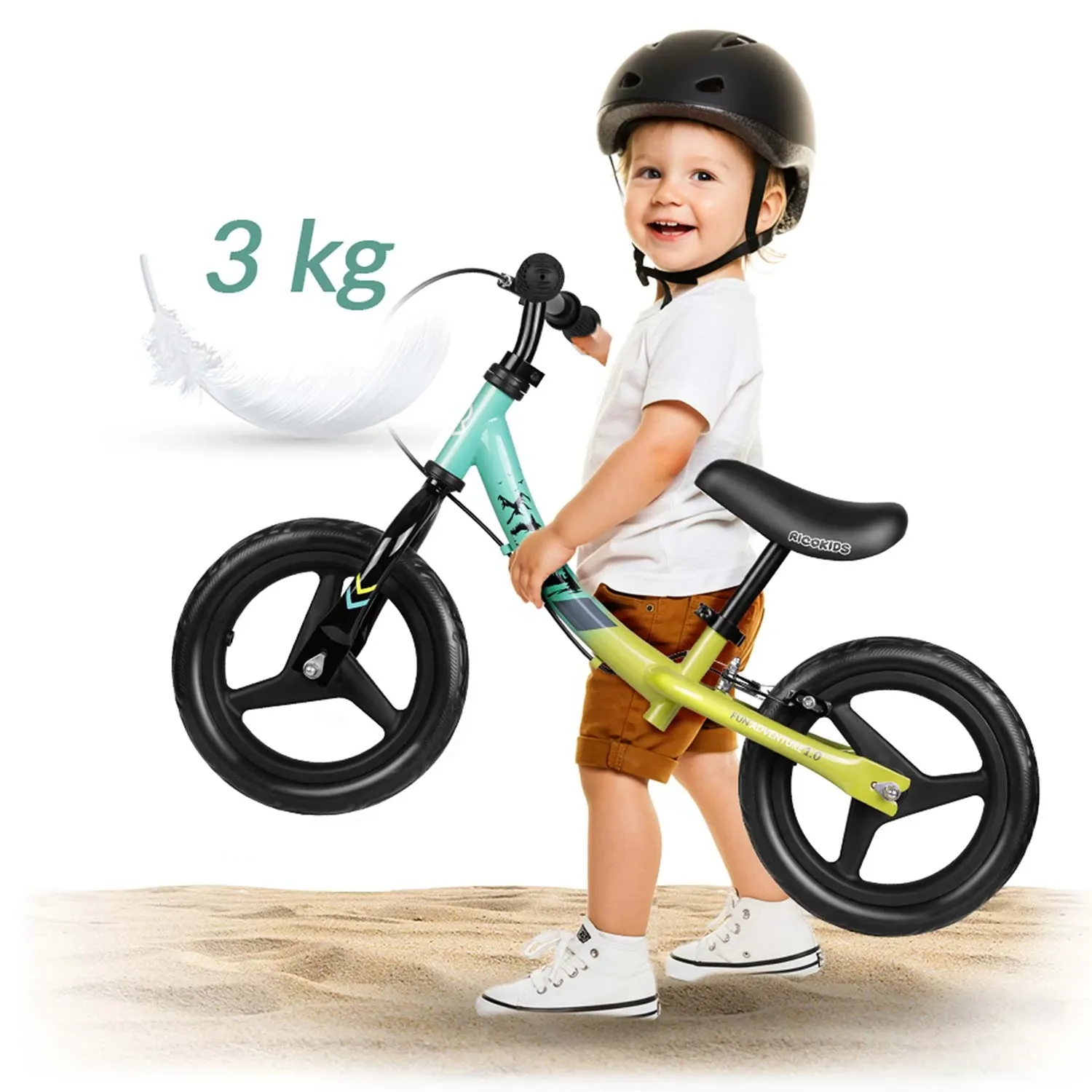 „Ricokids“ smagus nuotykių balansinis dviratis vaikams - nuotrauka 1