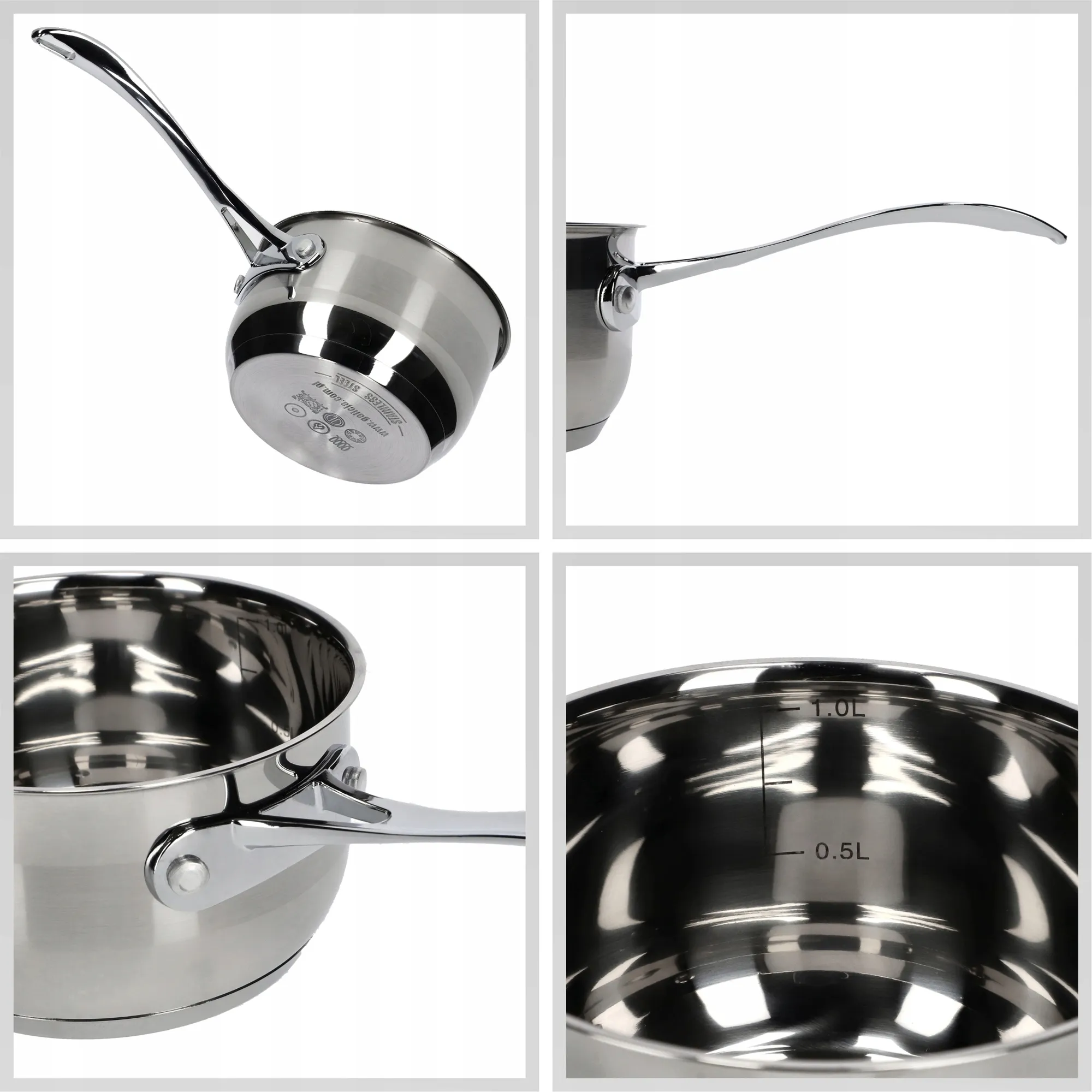 Berme puodas su rankena, 32 x 15 cm, plienas