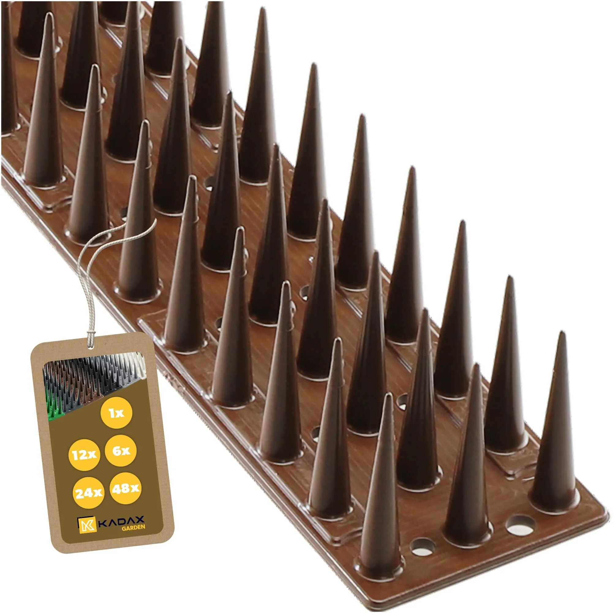 „Arcas“ plastikiniai paukščių atbaidymo smaigai, rudi, 24 vnt.