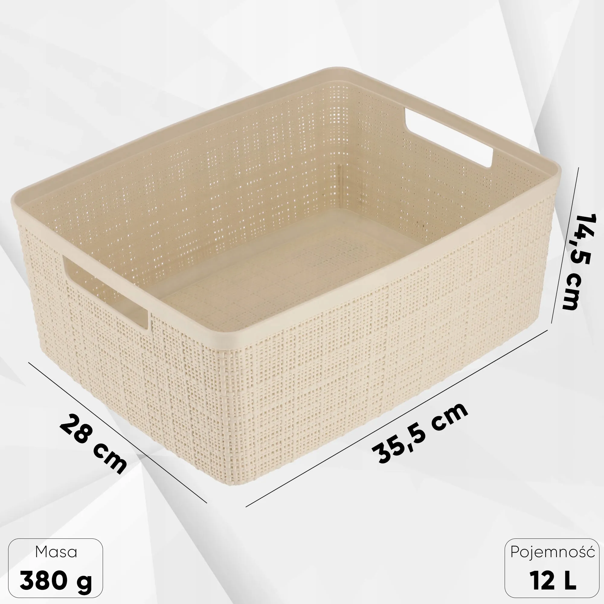 „Curver Jute“ 12 l laikymo konteineris, kreminės spalvos