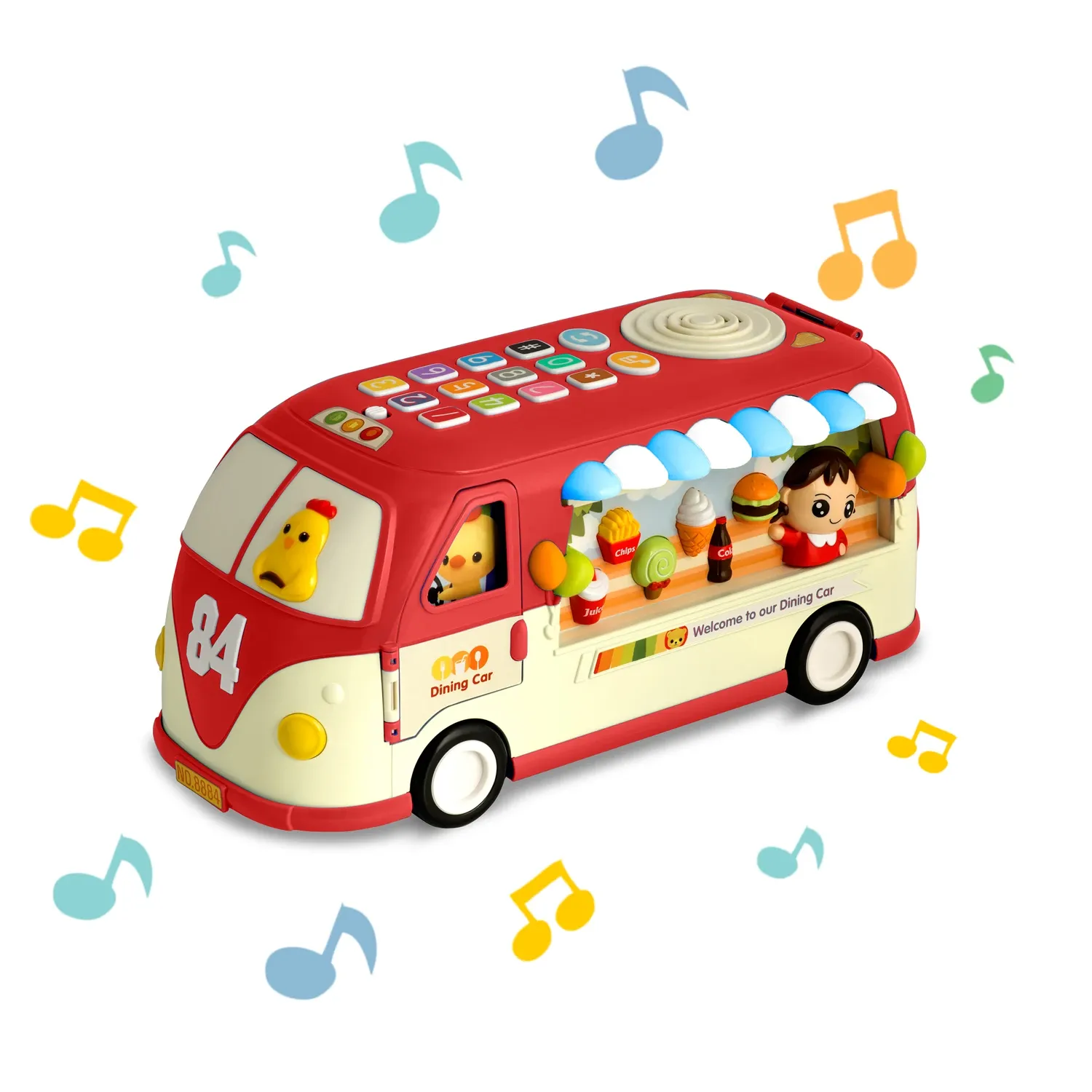 Edukacinis žaislas RK-741 Ricokids autobusas raudonas - nuotrauka 1