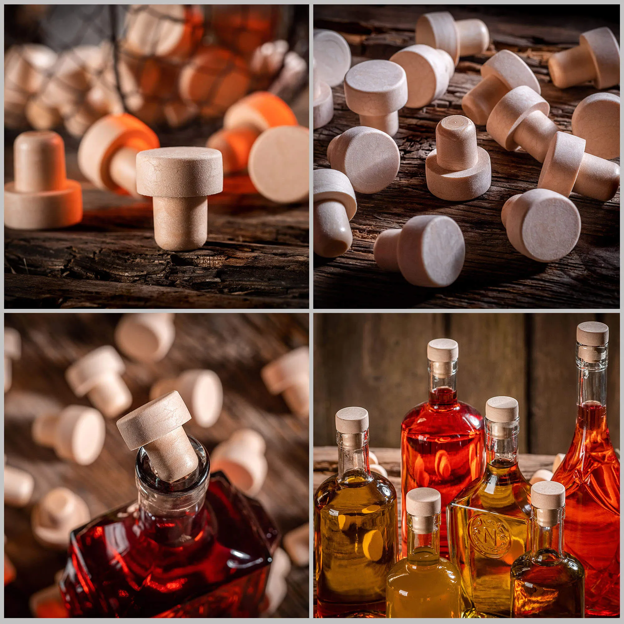 Velletri vyno butelio kamštis, sintetinis grybo formos, 21,5 mm, 1 vnt.