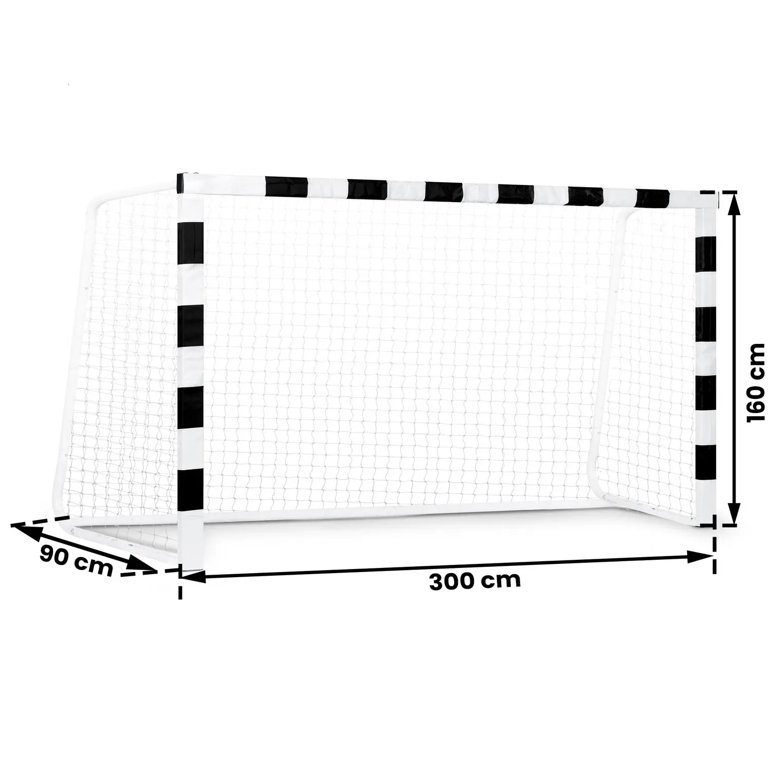 Futbolo vartai 300 x 160 x 90 cm NS-460 juodi ir balti - nuotrauka 1