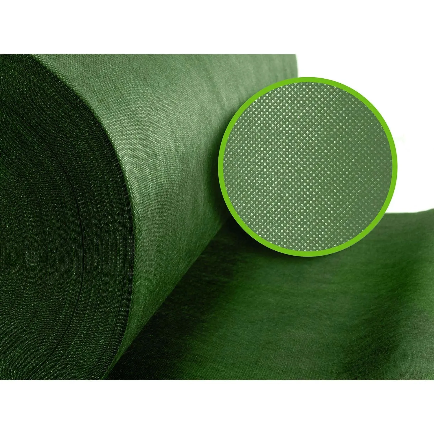 Sodo agrotekstilė 1,6 m x 100 m 90 g/m2 + 100 „Plonos“ smeigtukų - žalia - nuotrauka 1