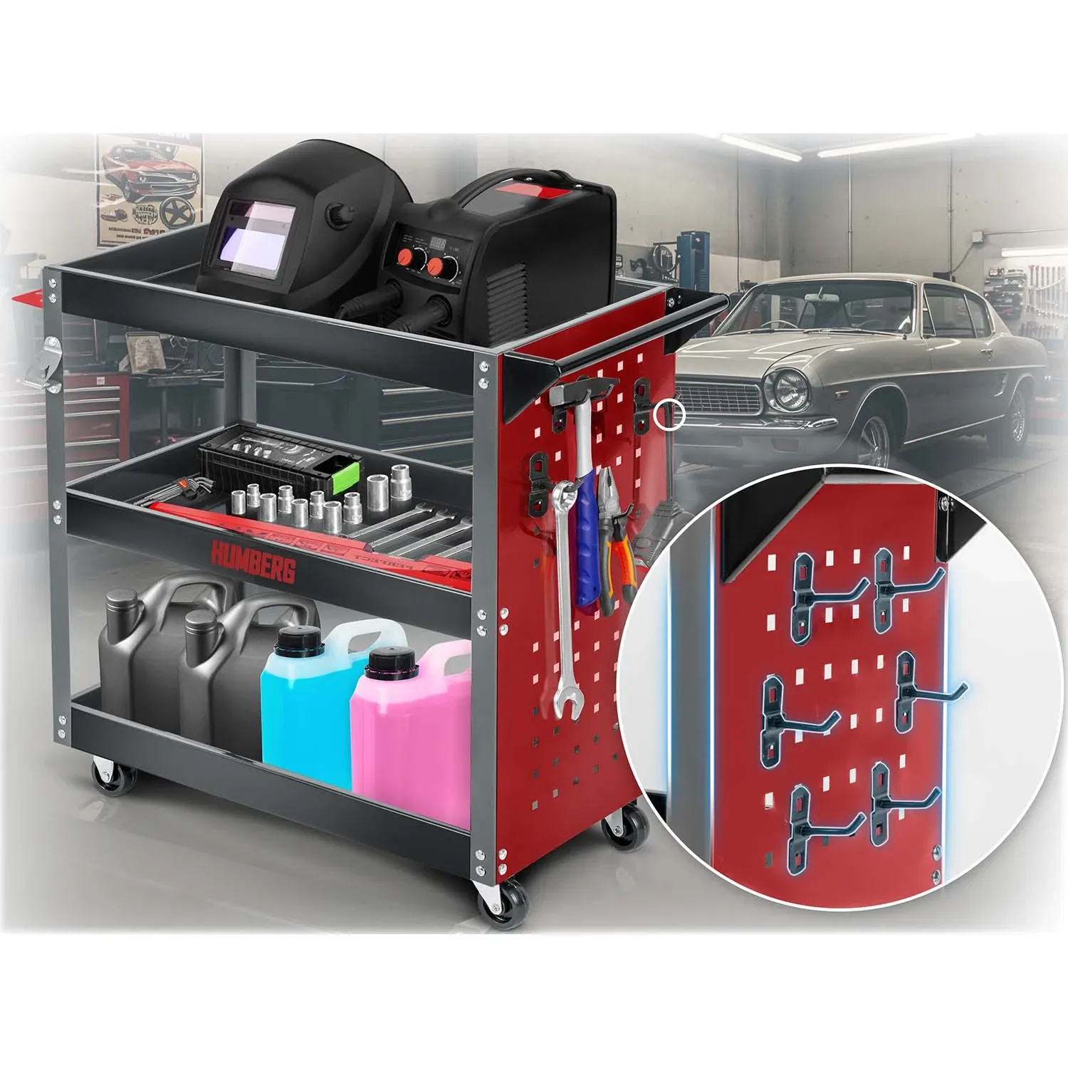 Humberg HM-515 dirbtuvių įrankių vežimėlis - nuotrauka 1