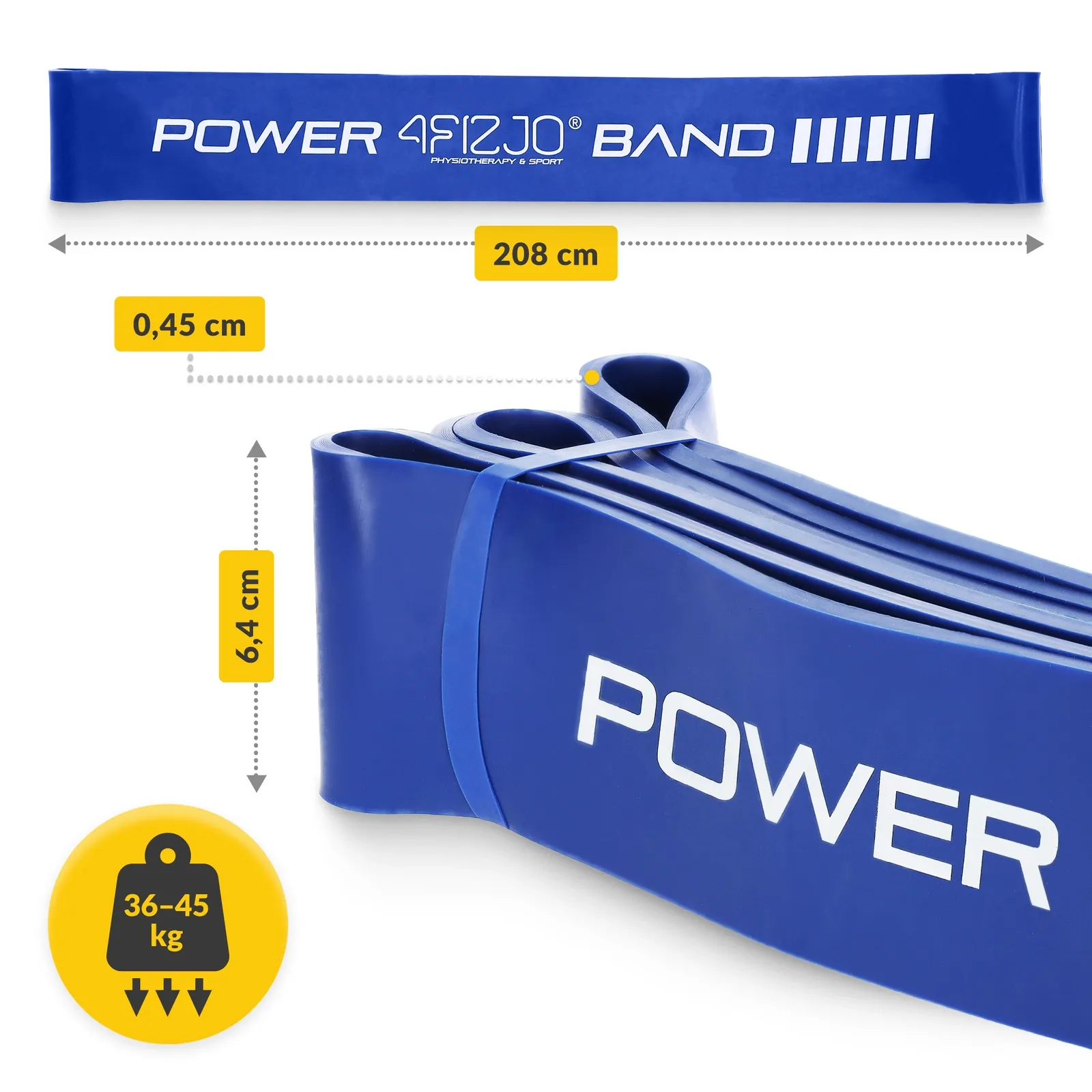 POWER BAND mankštos pasipriešinimo juosta 36–45 kg