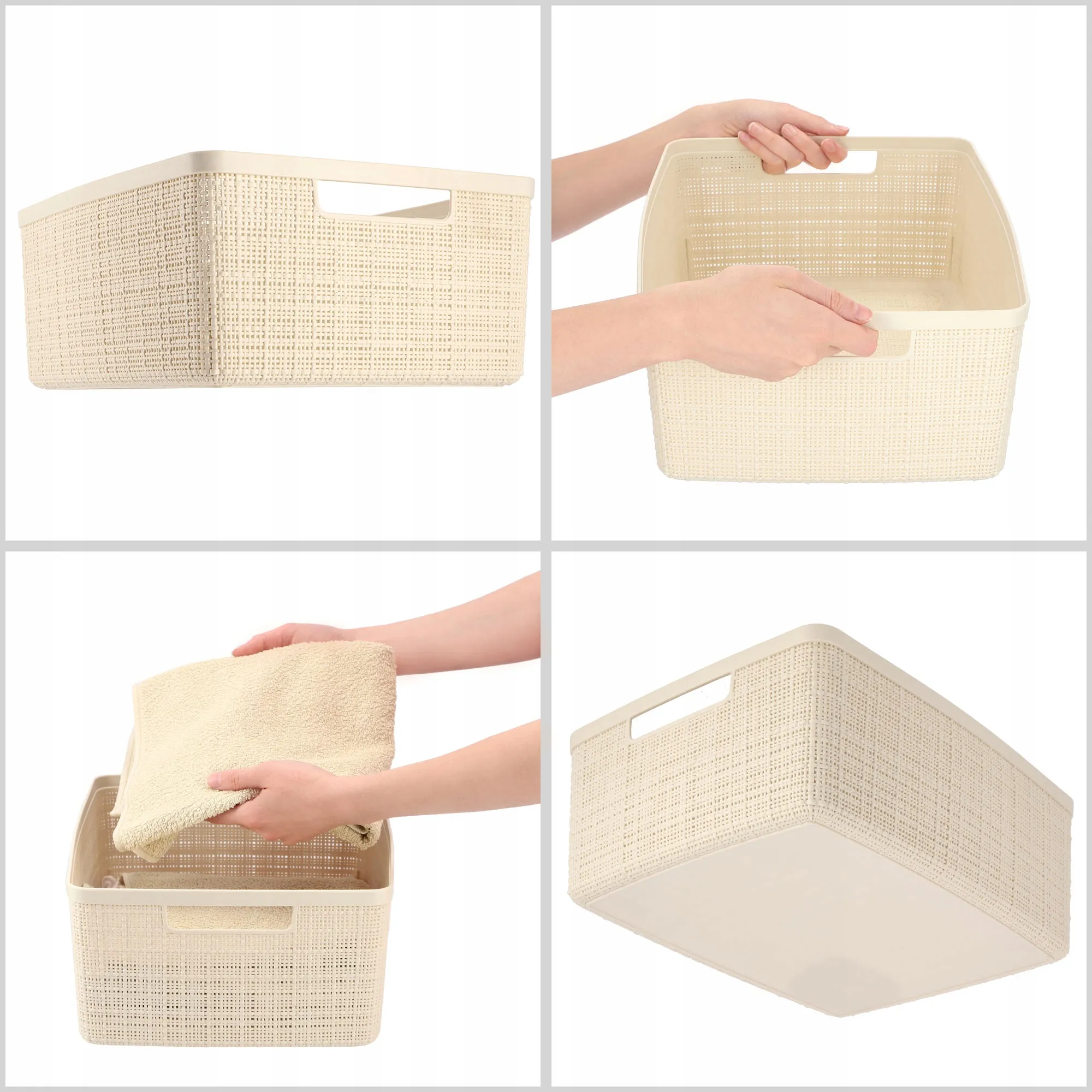 „Curver Jute“ 12 l laikymo konteineris, kreminės spalvos