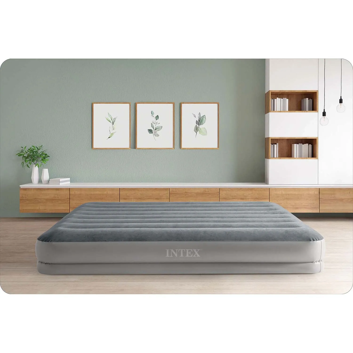 Pripučiamas čiužinys 203x152x30 cm su įmontuotu elektriniu siurbliu INTEX 64114 - nuotrauka 1