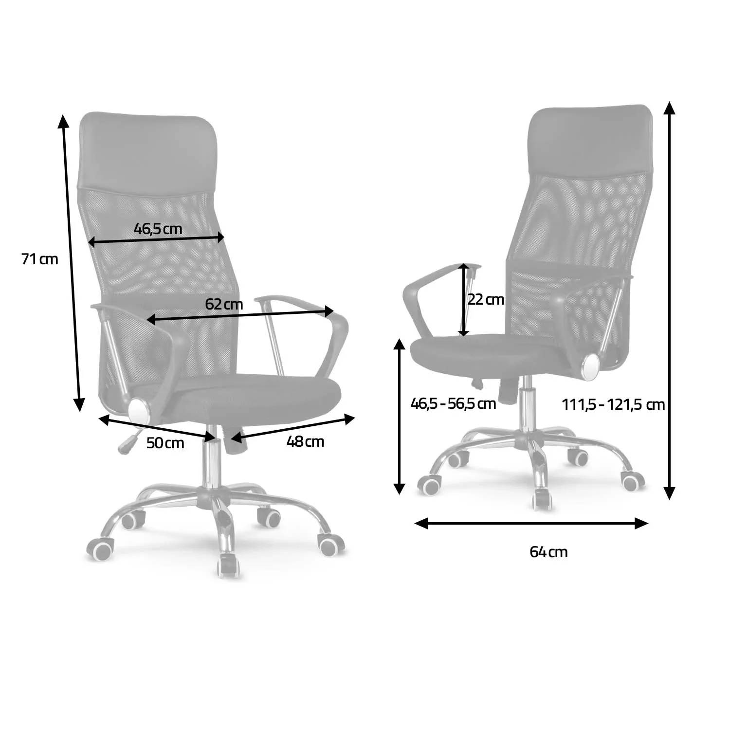 Sofotel Sydney mikro tinklelio biuro kėdė, juoda - nuotrauka 1