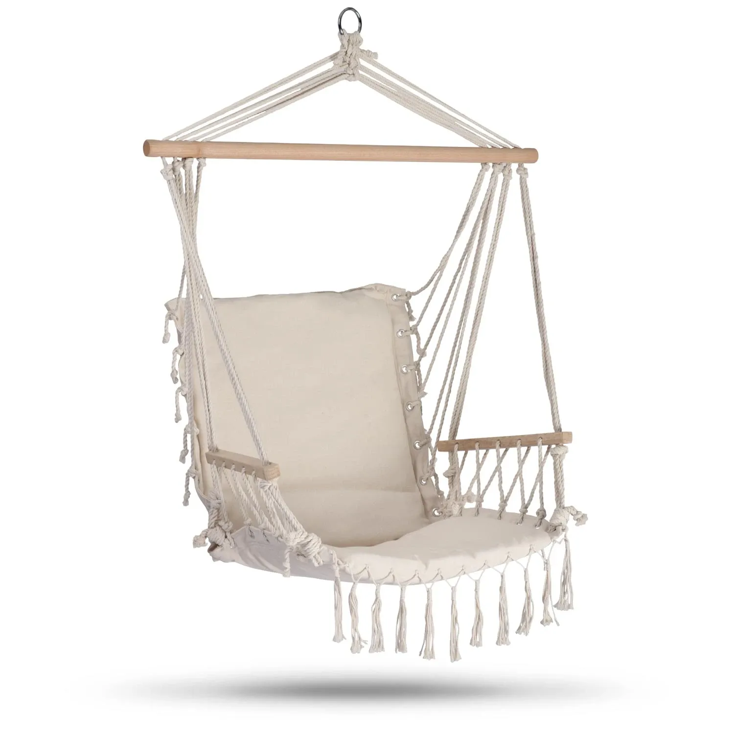 Lagos pakabinama kėdė smėlio spalvos - nuotrauka 1