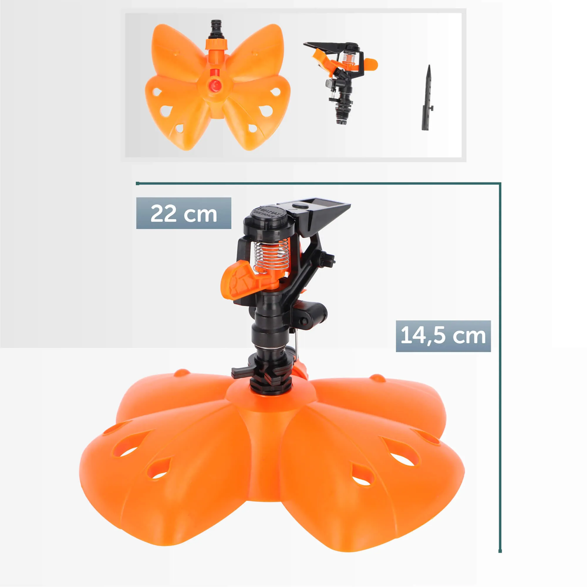 Svyruojantis sodo laistymo purkštuvas 22 x 14 cm