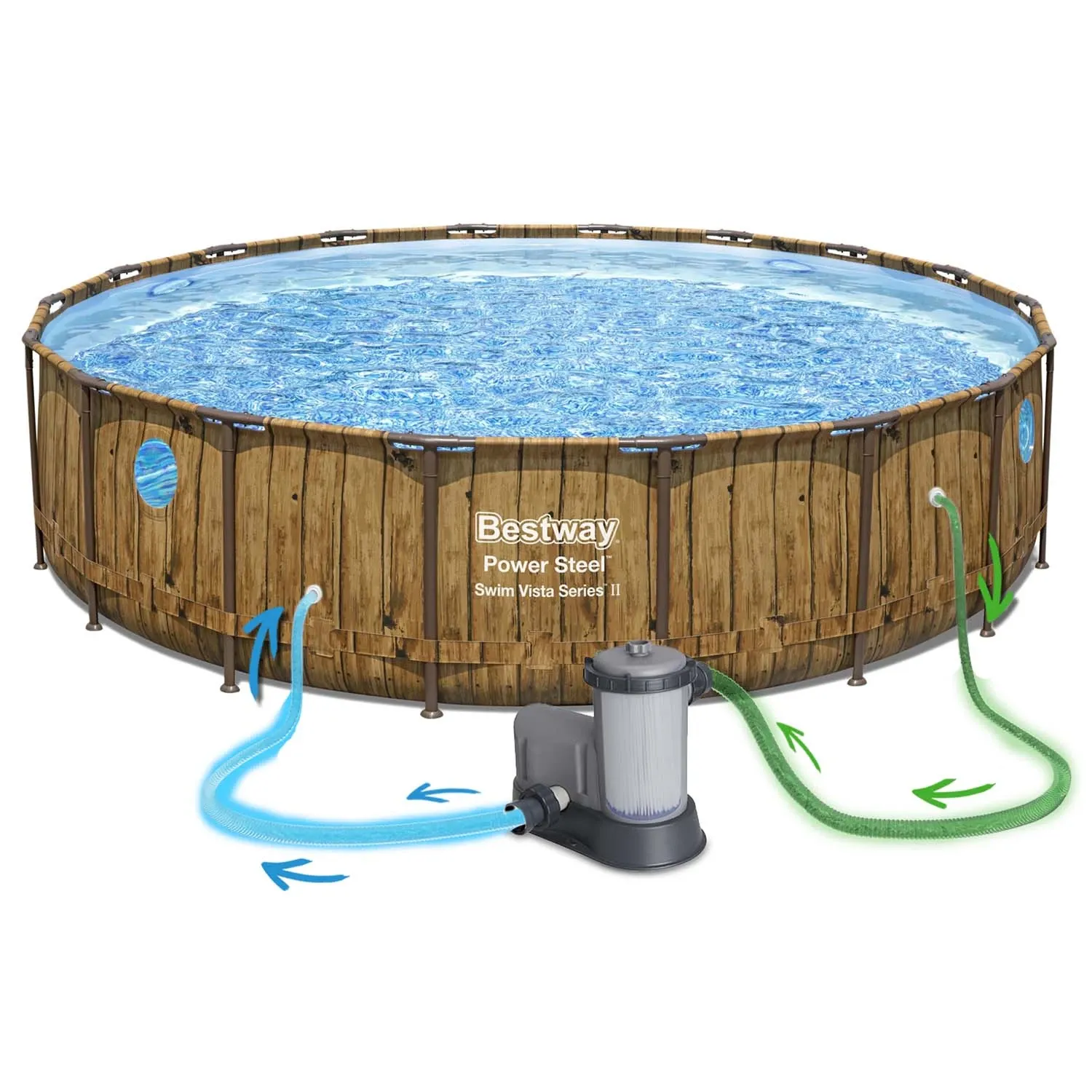 Karkasinis sodo baseinas 488 x 122 cm 12in1 Bestway 56725N - nuotrauka 1