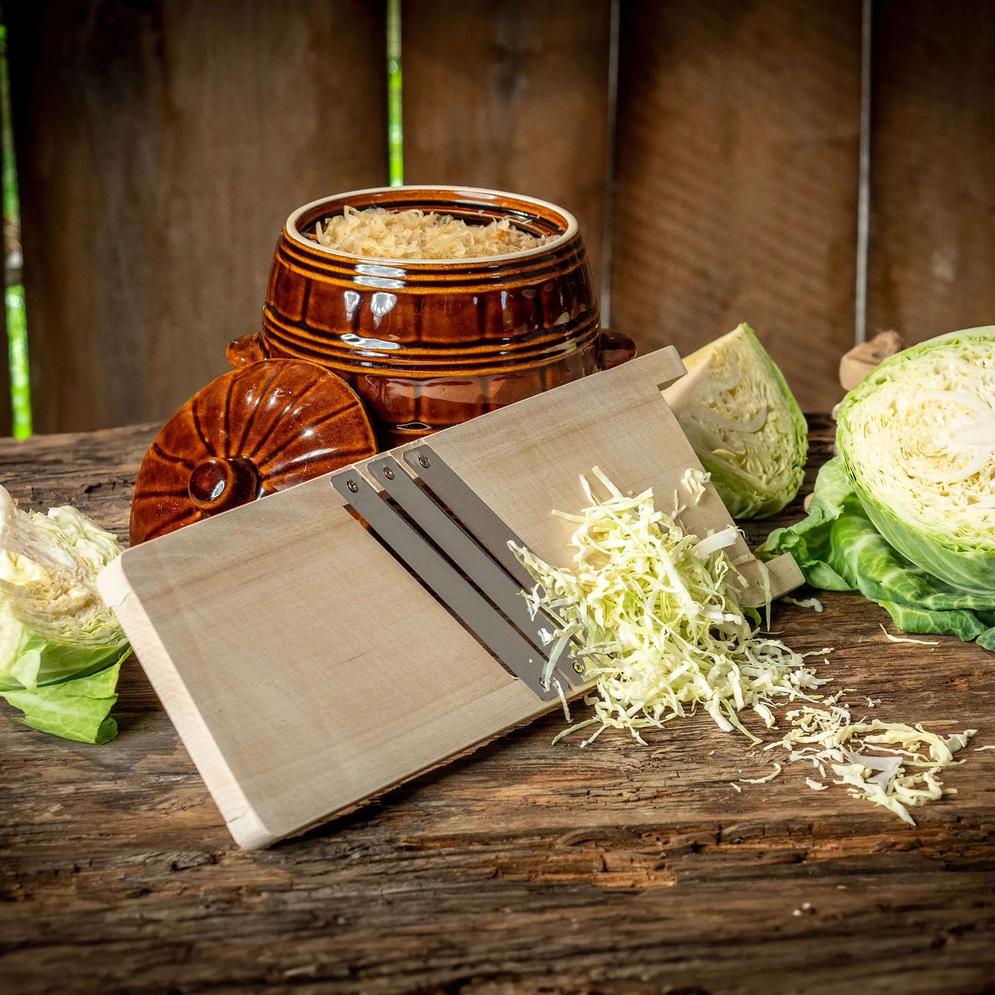 Cavalle medinis daržovių smulkintuvas, 3 ašmenys