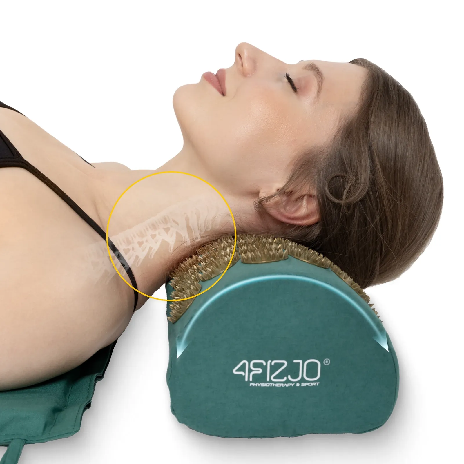 Didelis akupresūros kilimėlis su pagalvėle