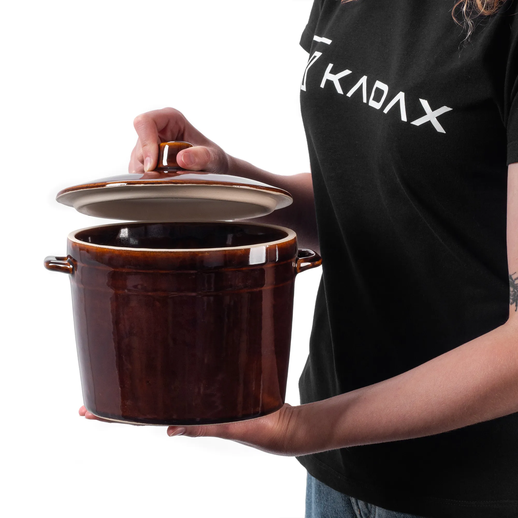 Athena 2,5 l keraminis puodas su dangčiu
