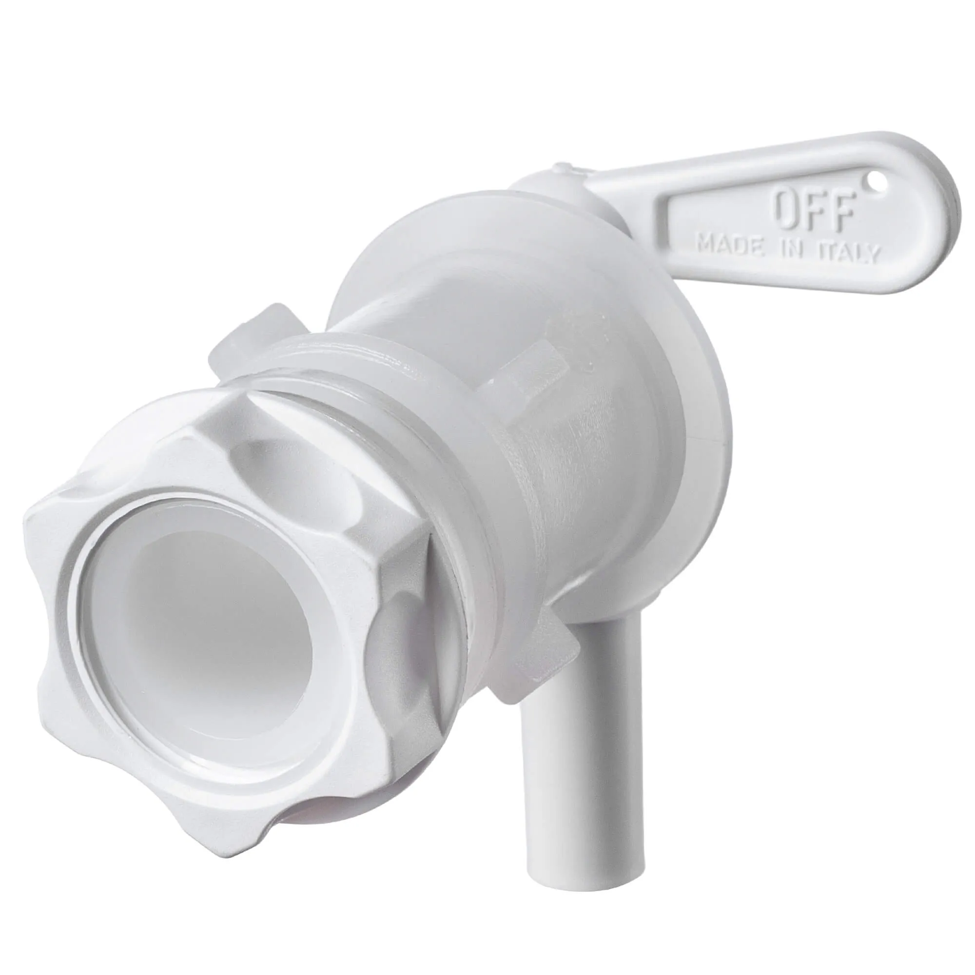 Pasukamas čiaupas Vazia fermentacijos indui, baltas