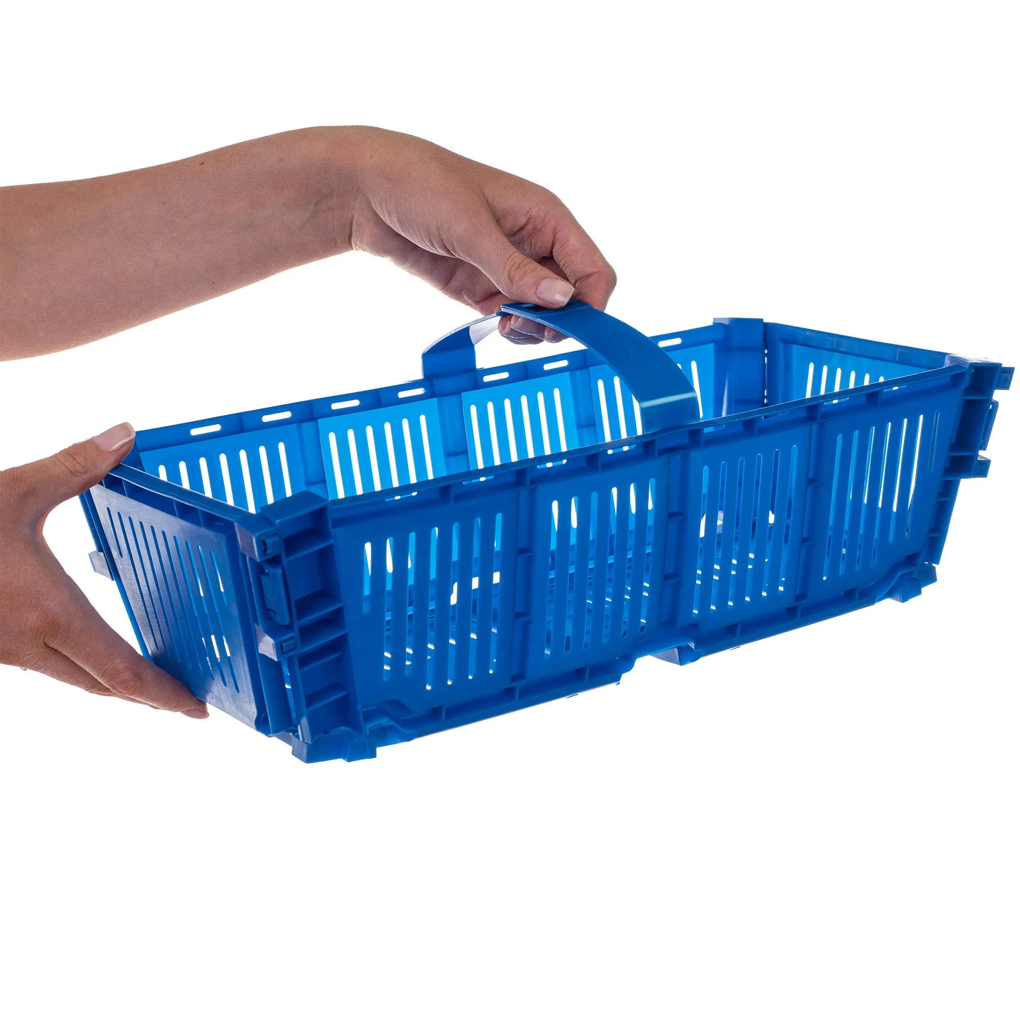 Trito sulankstomas krepšys 40×18 cm mėlynas